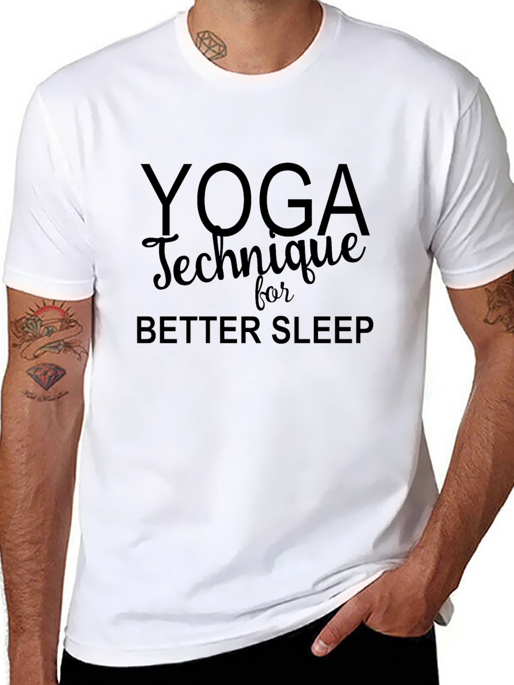Yoga Technique for Better Sleep Black T-Shirt