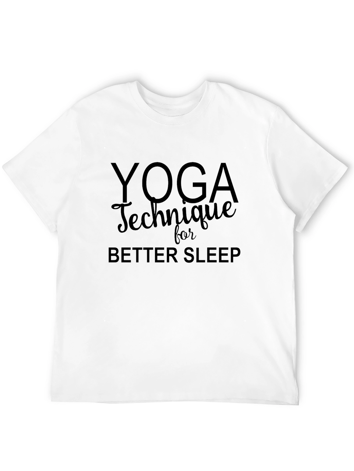 Yoga Technique for Better Sleep Black T-Shirt
