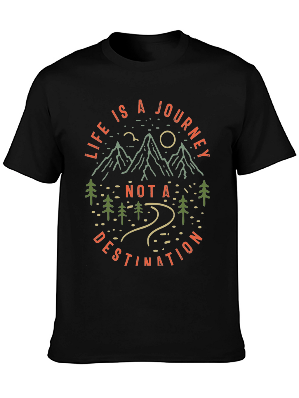 Life is a Journey Graphic Tee - Black