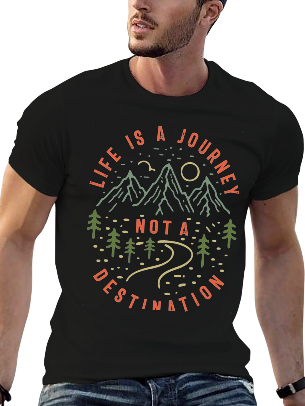 Life is a Journey Graphic Tee - Black