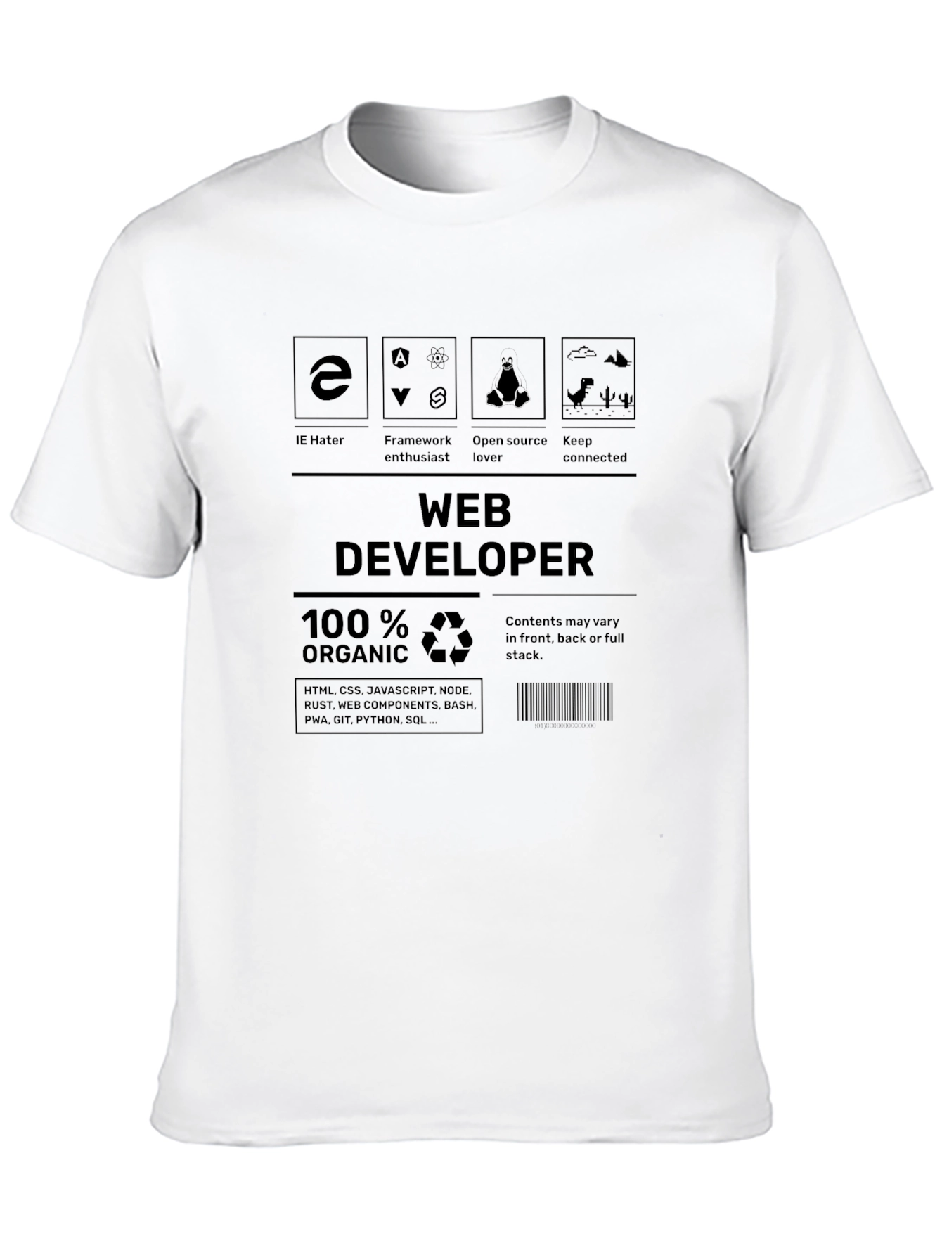 Web Developer Organic T-Shirt