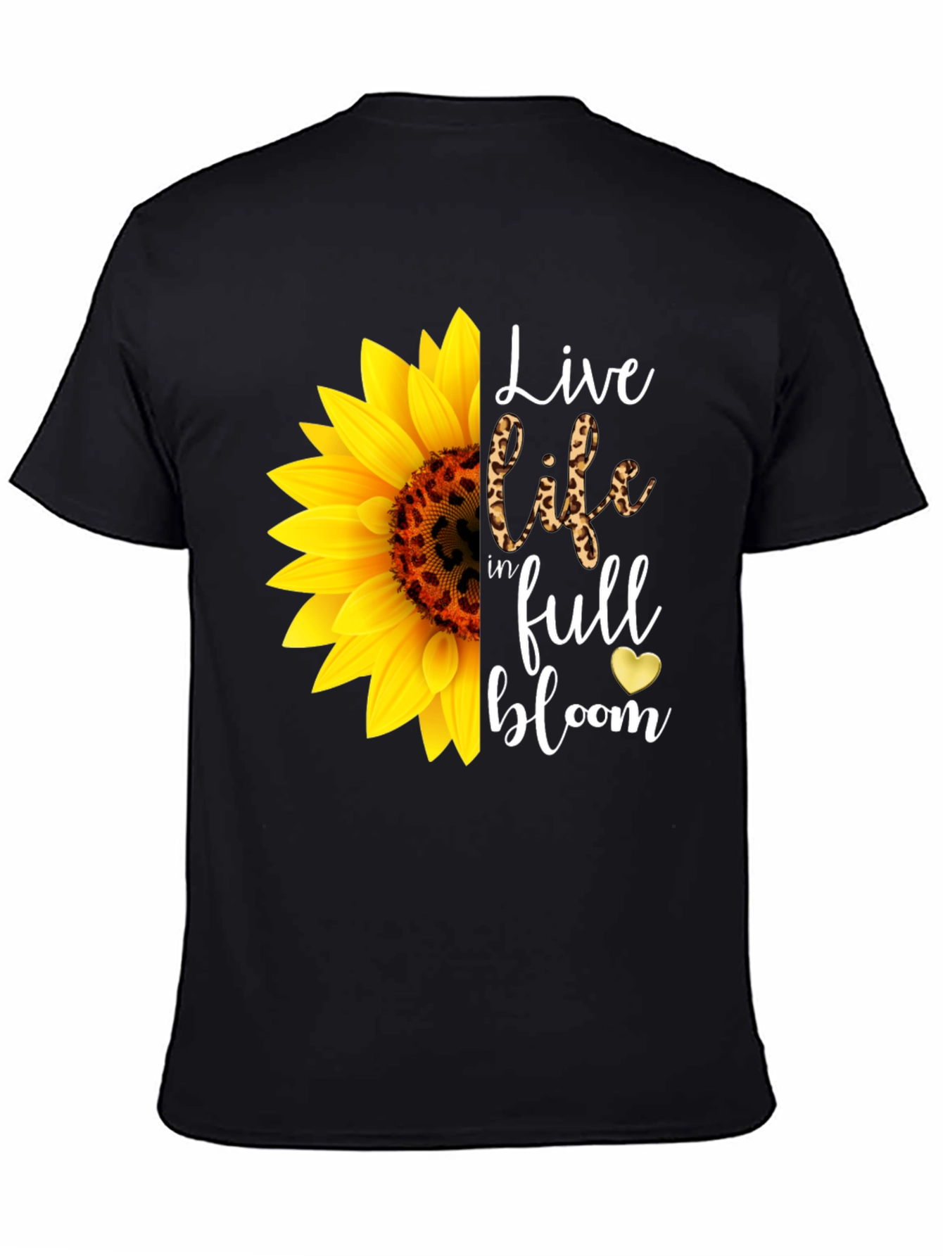 Sunflower Graphic Tee - Live Life In Full Bloom