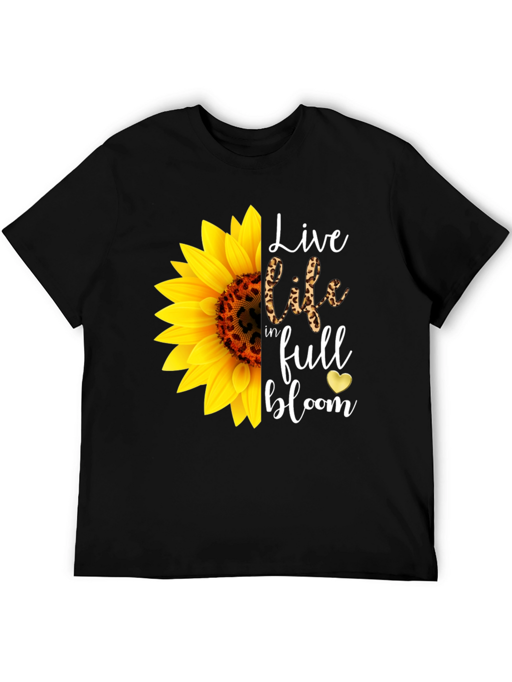 Sunflower Graphic Tee - Live Life In Full Bloom