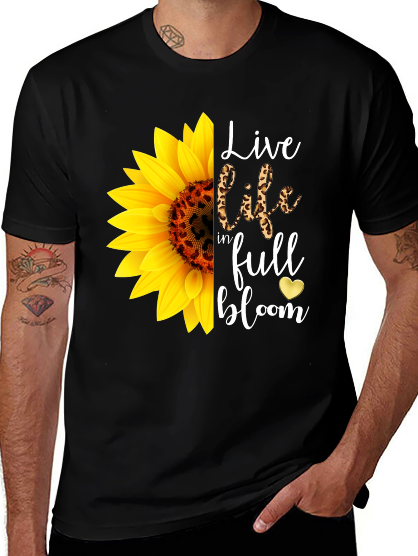 Sunflower Graphic Tee - Live Life In Full Bloom