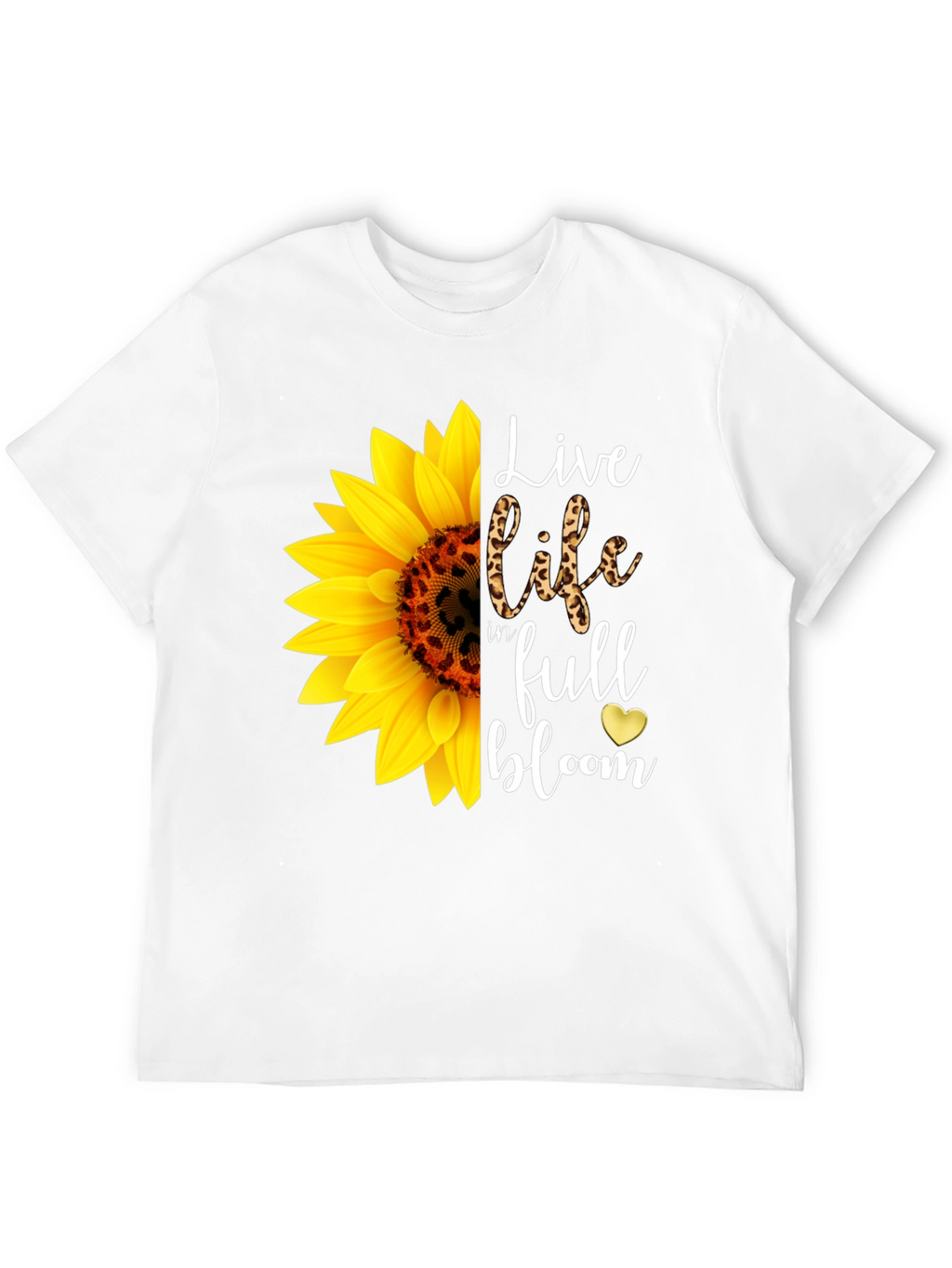 Sunflower Graphic Tee - Live Life In Full Bloom