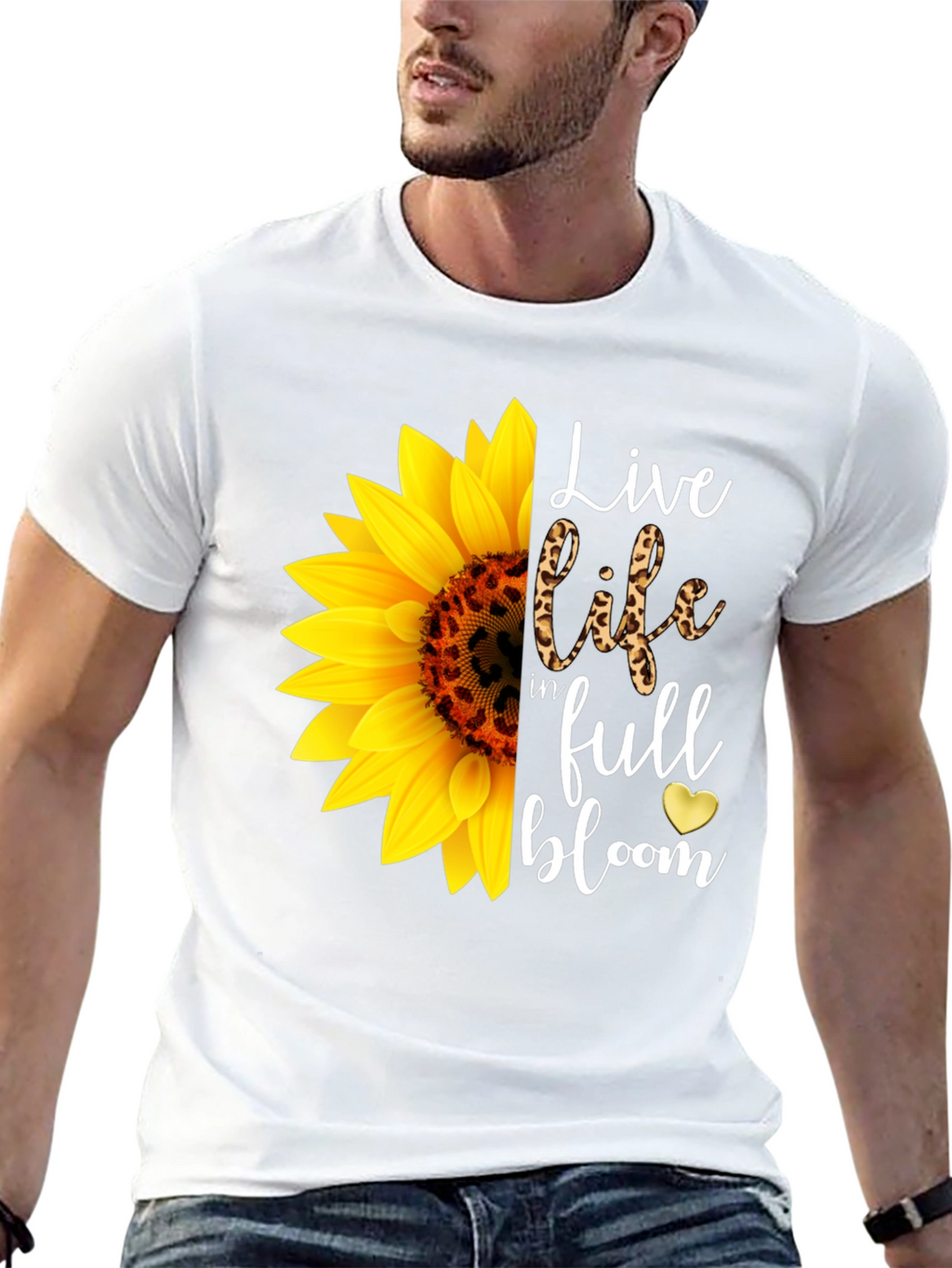 Sunflower Graphic Tee - Live Life In Full Bloom