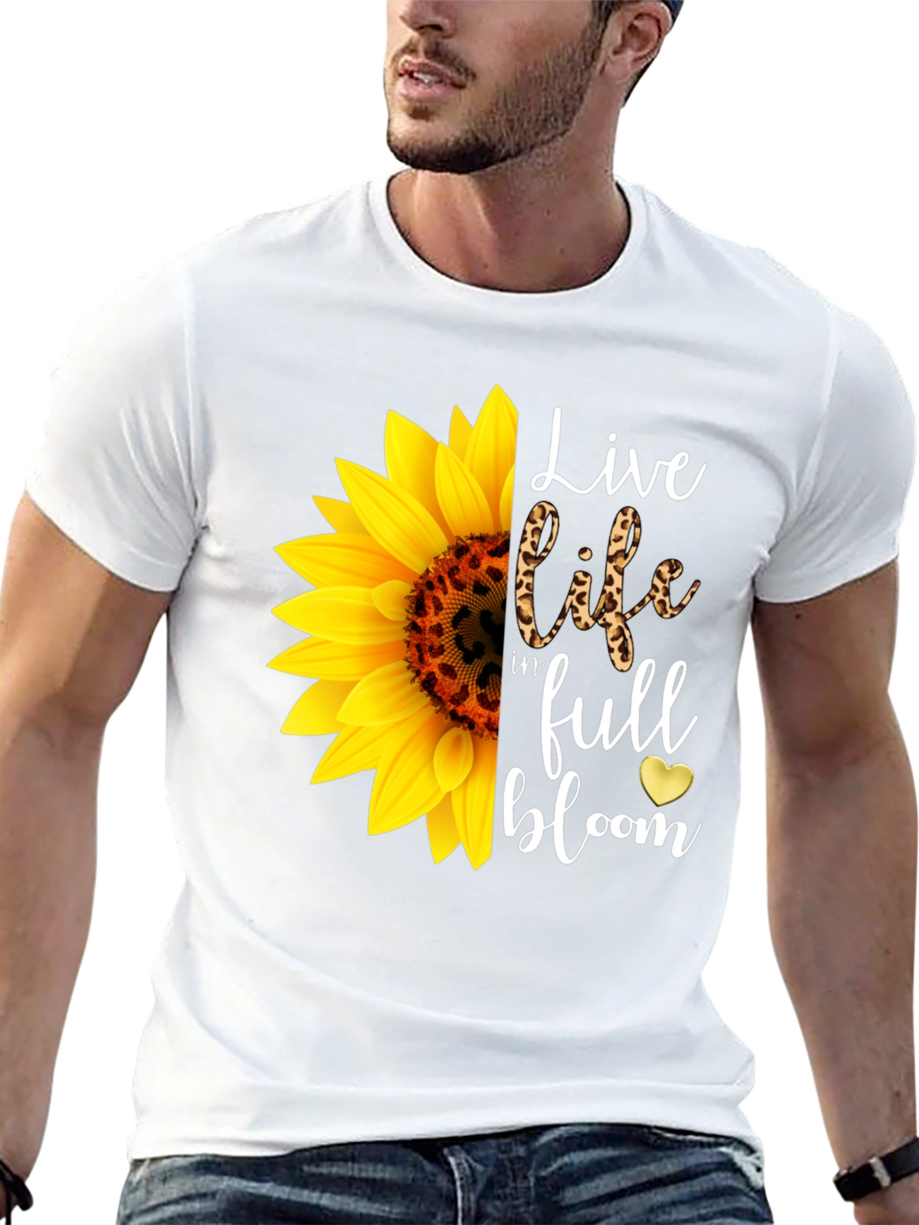 Sunflower Graphic Tee - Live Life In Full Bloom