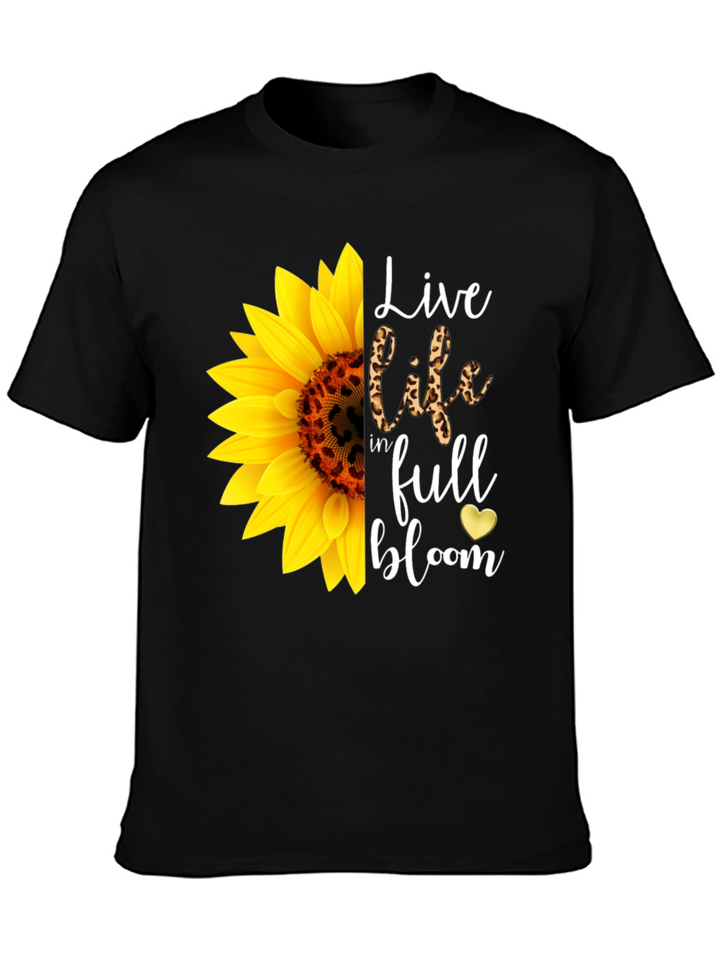 Sunflower Graphic Tee - Live Life In Full Bloom