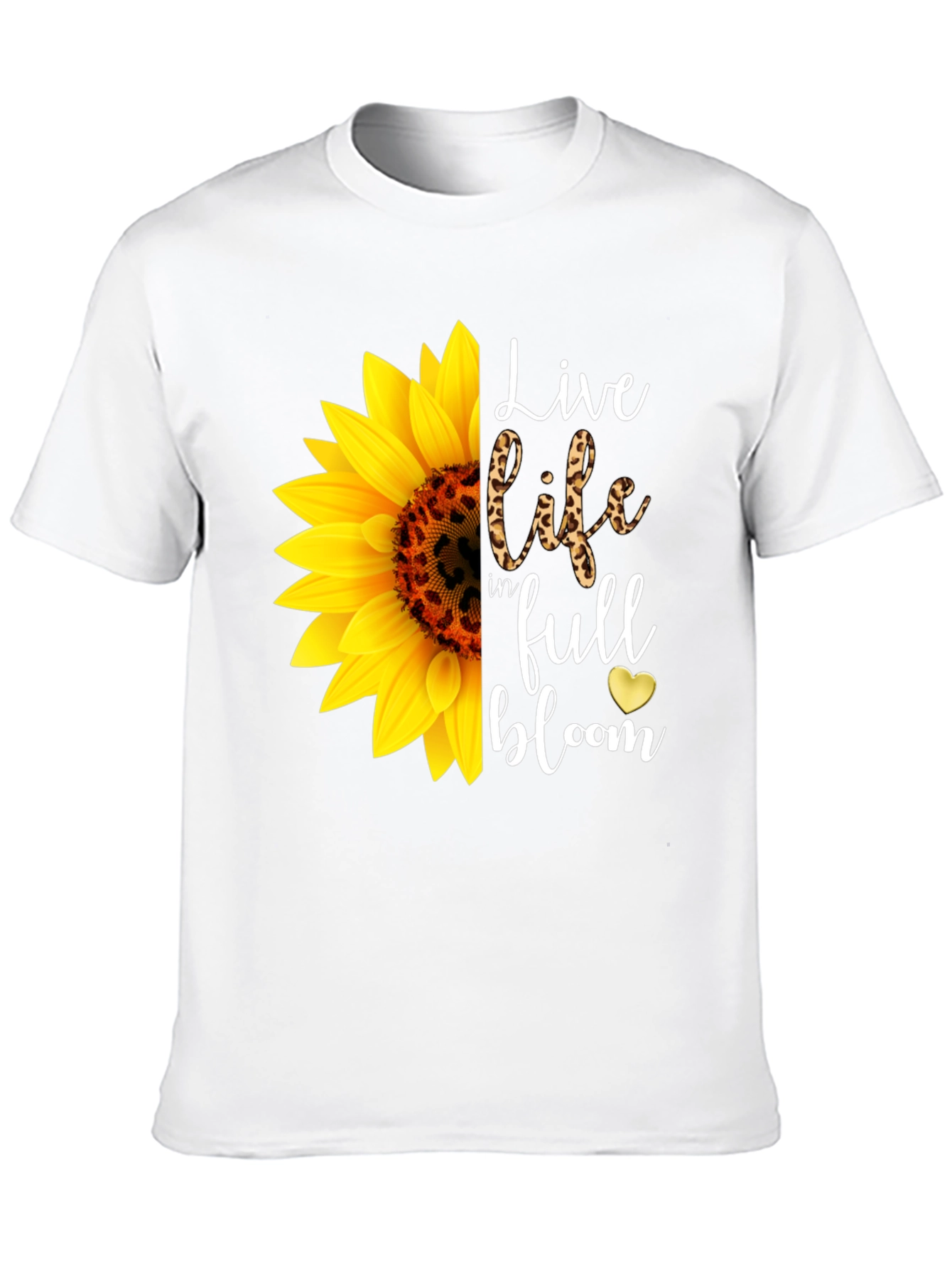 Sunflower Graphic Tee - Live Life In Full Bloom