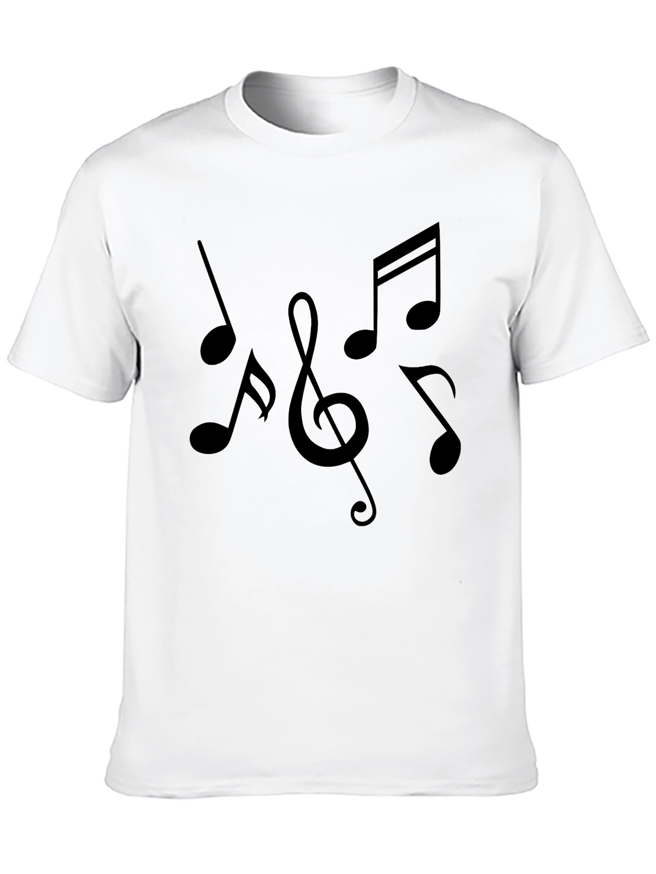 Music Notes Graphic Tee | Classic Crew Neck T-Shirt