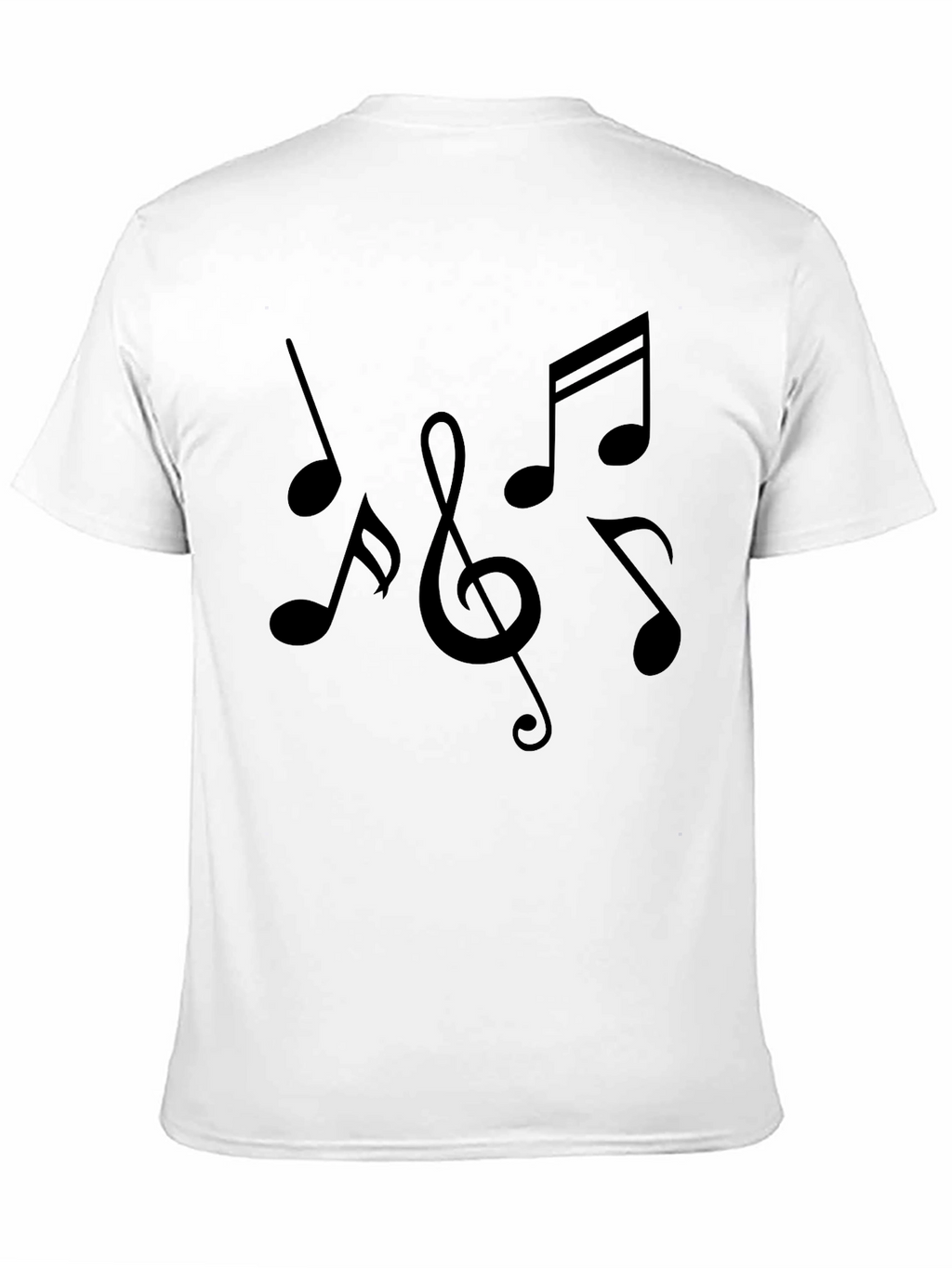 Music Notes Graphic Tee | Classic Crew Neck T-Shirt