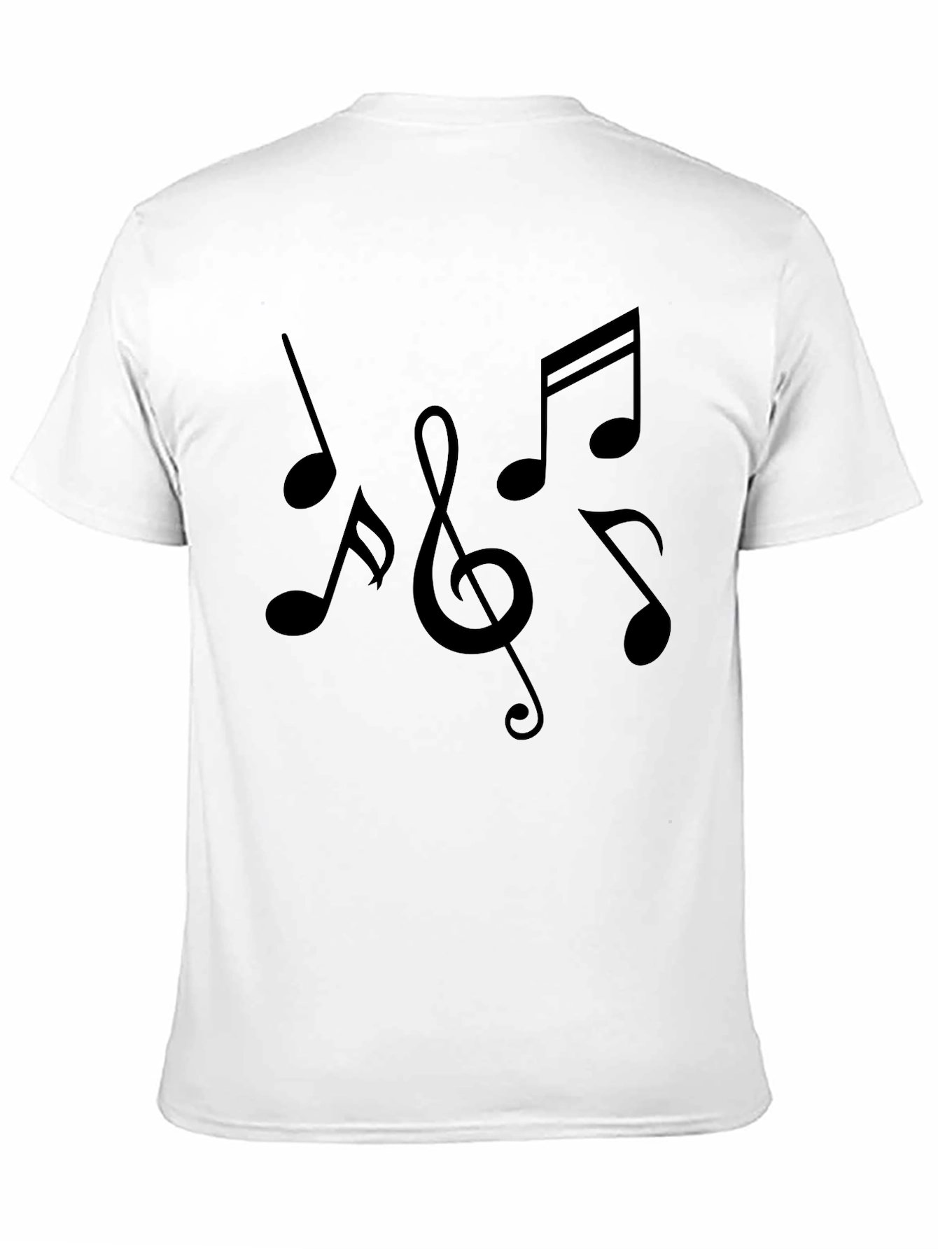 Music Notes Graphic Tee | Classic Crew Neck T-Shirt