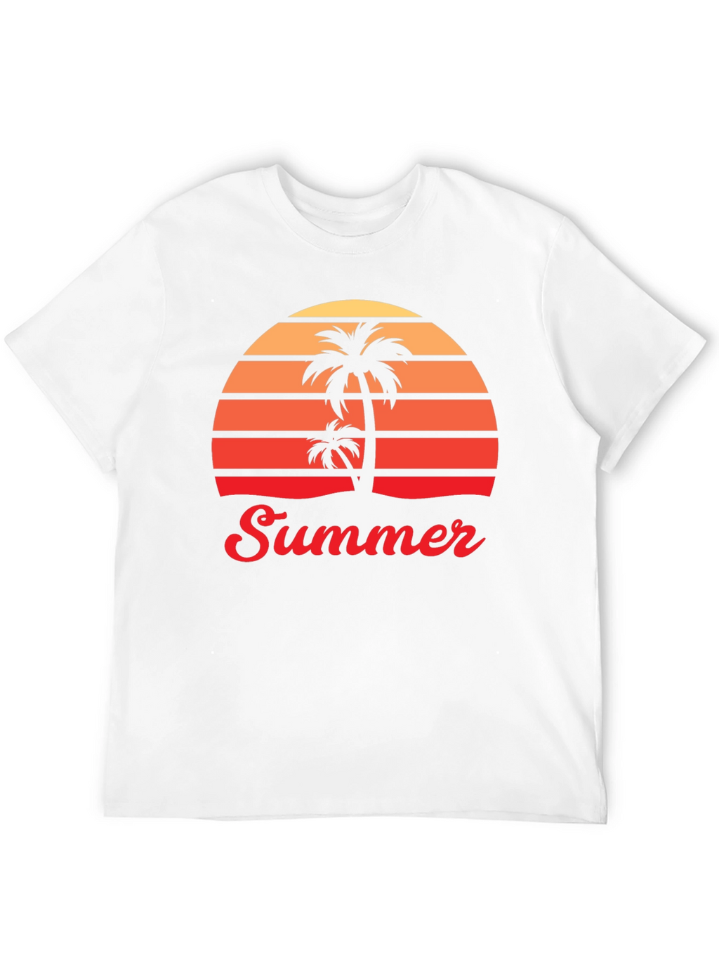 Retro Summer Palm Tree Graphic T-Shirt