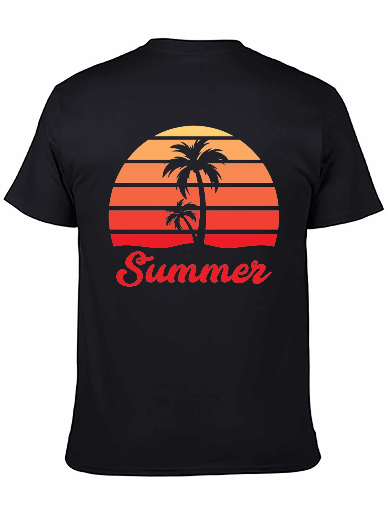Retro Summer Palm Tree Graphic T-Shirt