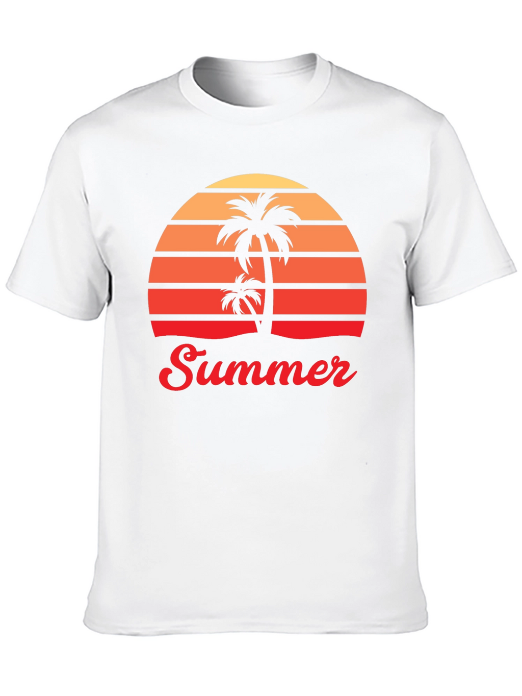 Retro Summer Palm Tree Graphic T-Shirt