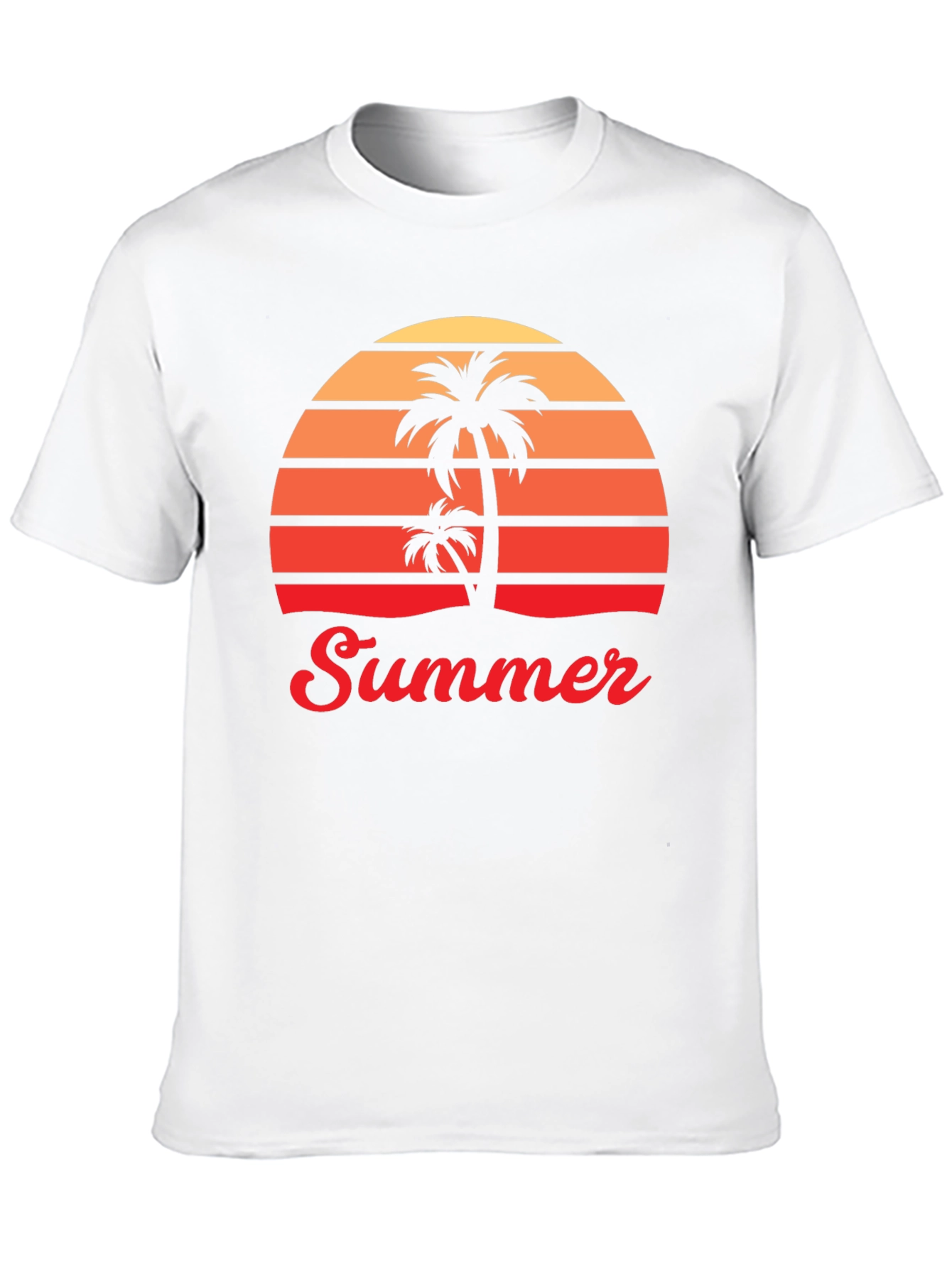 Retro Summer Palm Tree Graphic T-Shirt