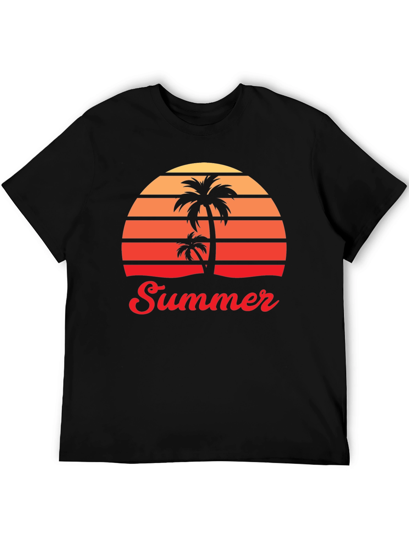 Retro Summer Palm Tree Graphic T-Shirt