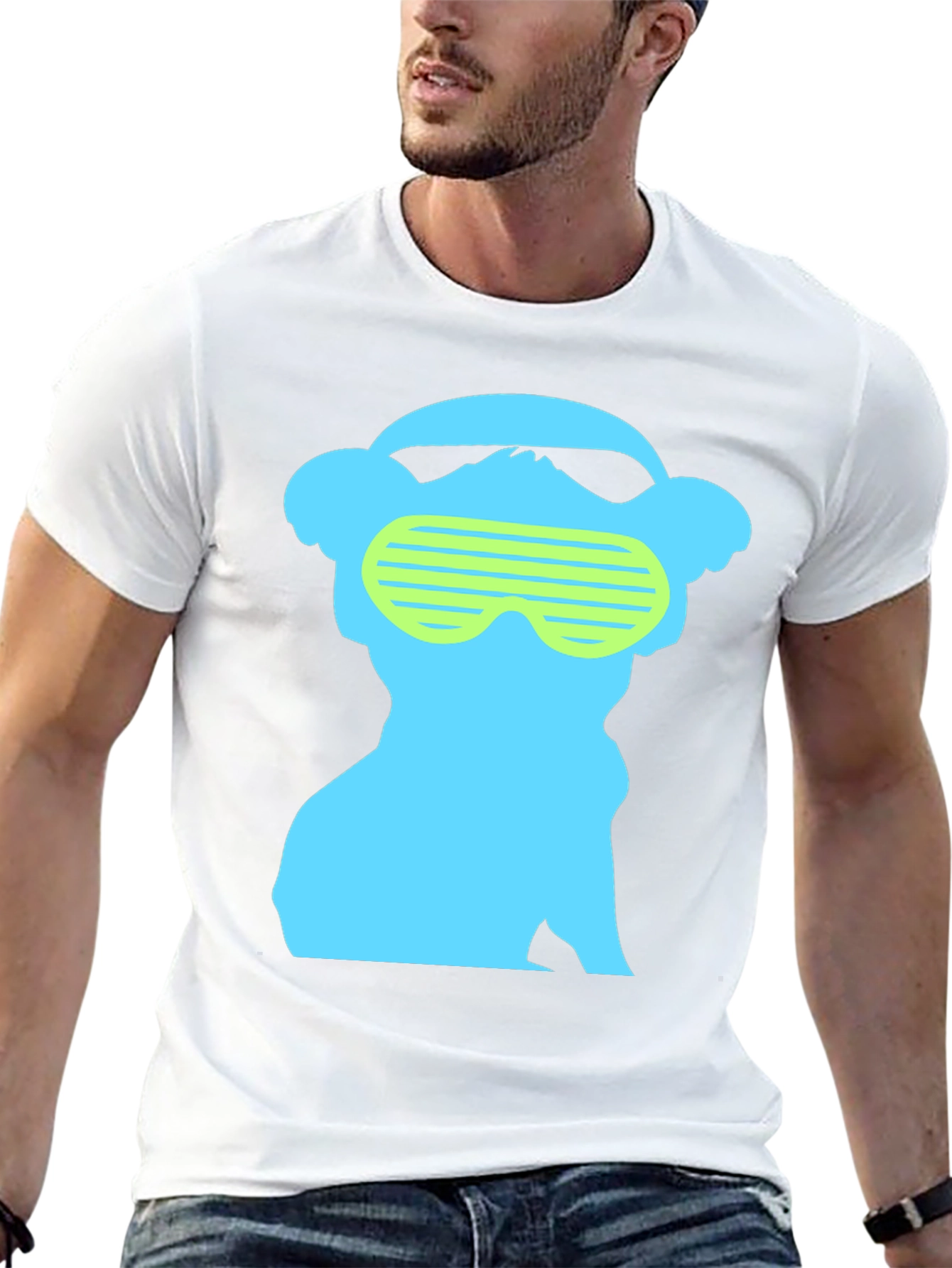 Retro Monkey Graphic Tee - Cool & Quirky Black T-Shirt