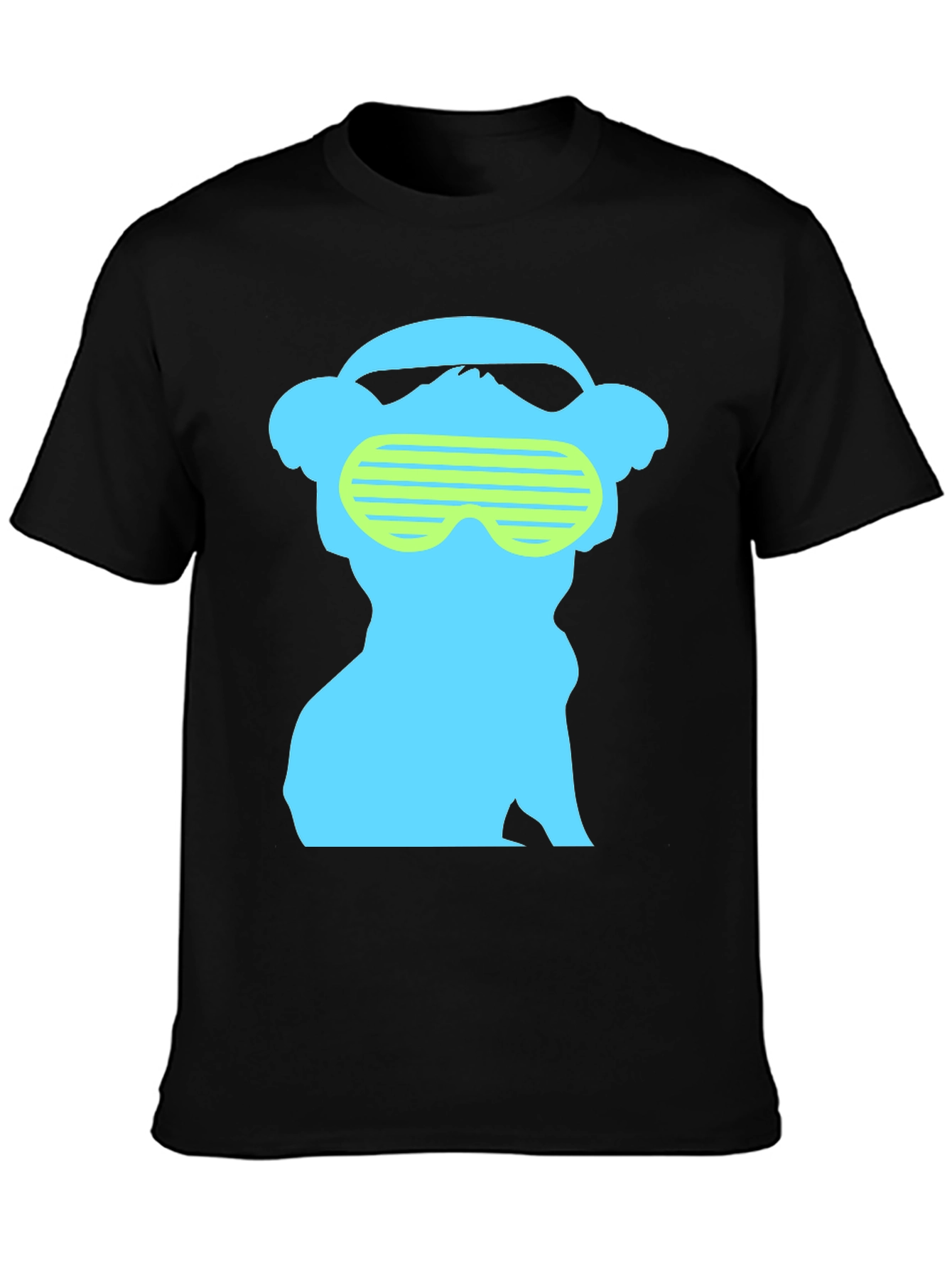 Retro Monkey Graphic Tee - Cool & Quirky Black T-Shirt