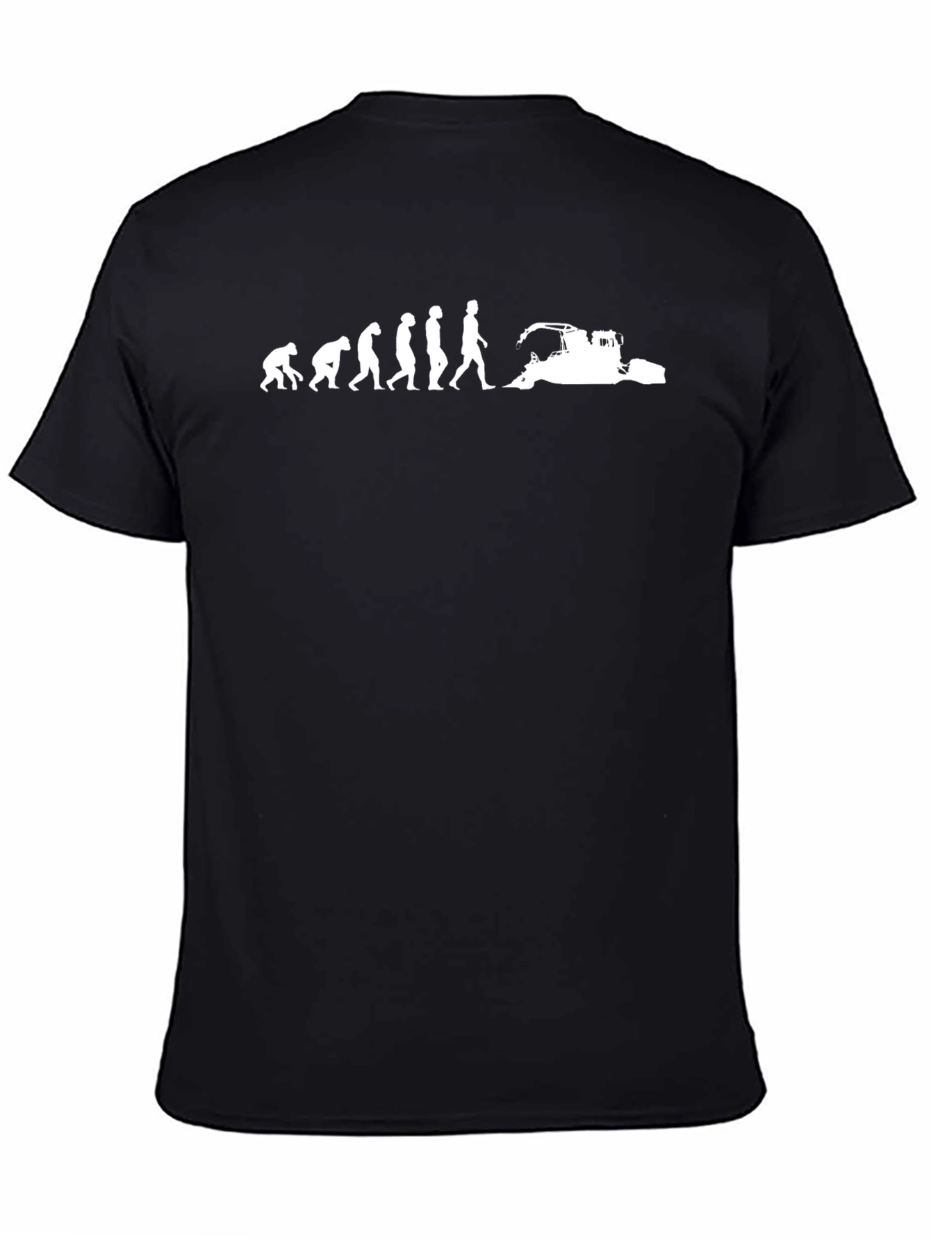 Evolution to Tractor T-Shirt - Black Cotton Tee