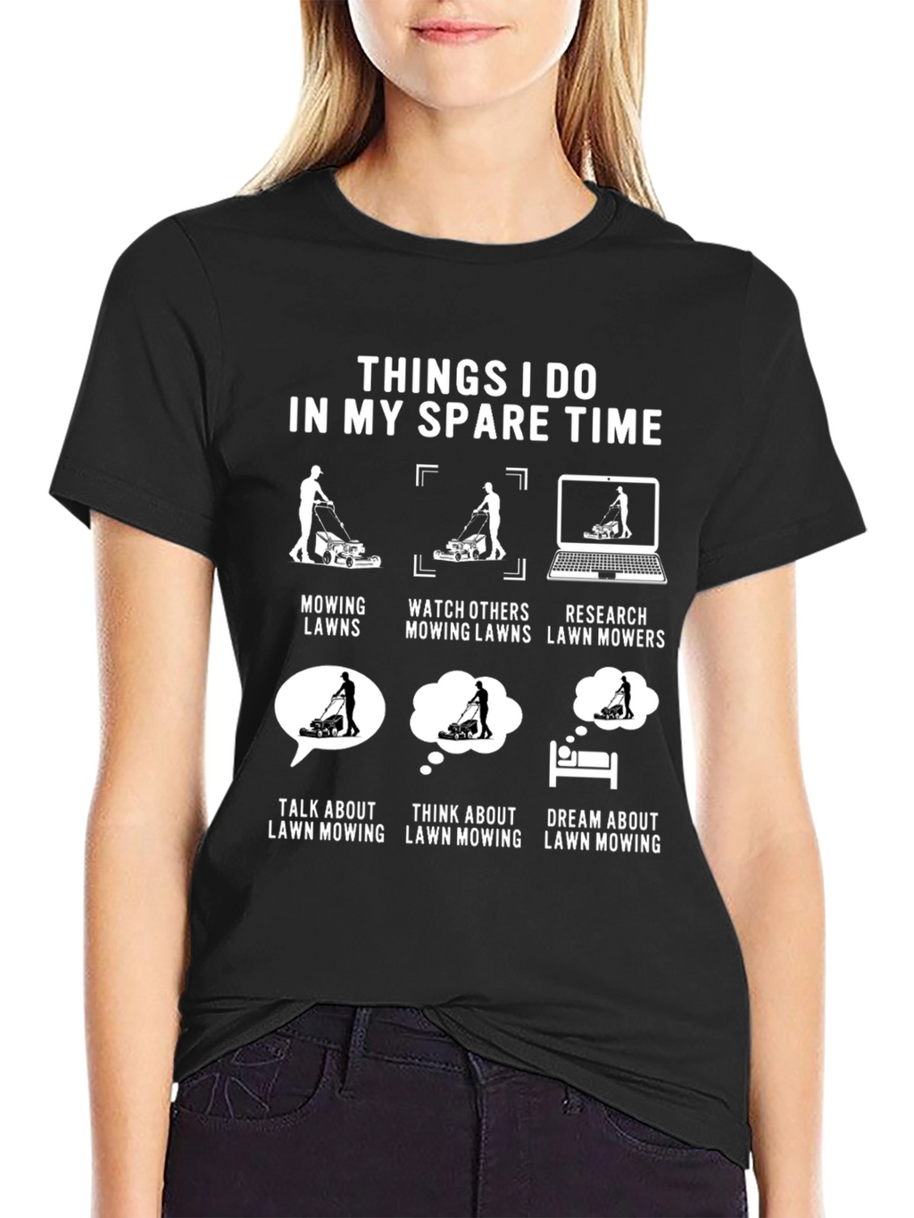 Lawn Mowing Spare Time T-Shirt