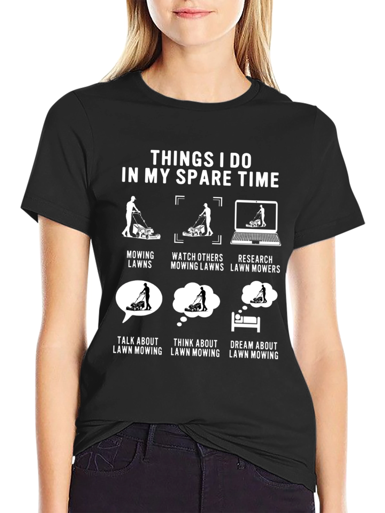 Lawn Mowing Spare Time T-Shirt