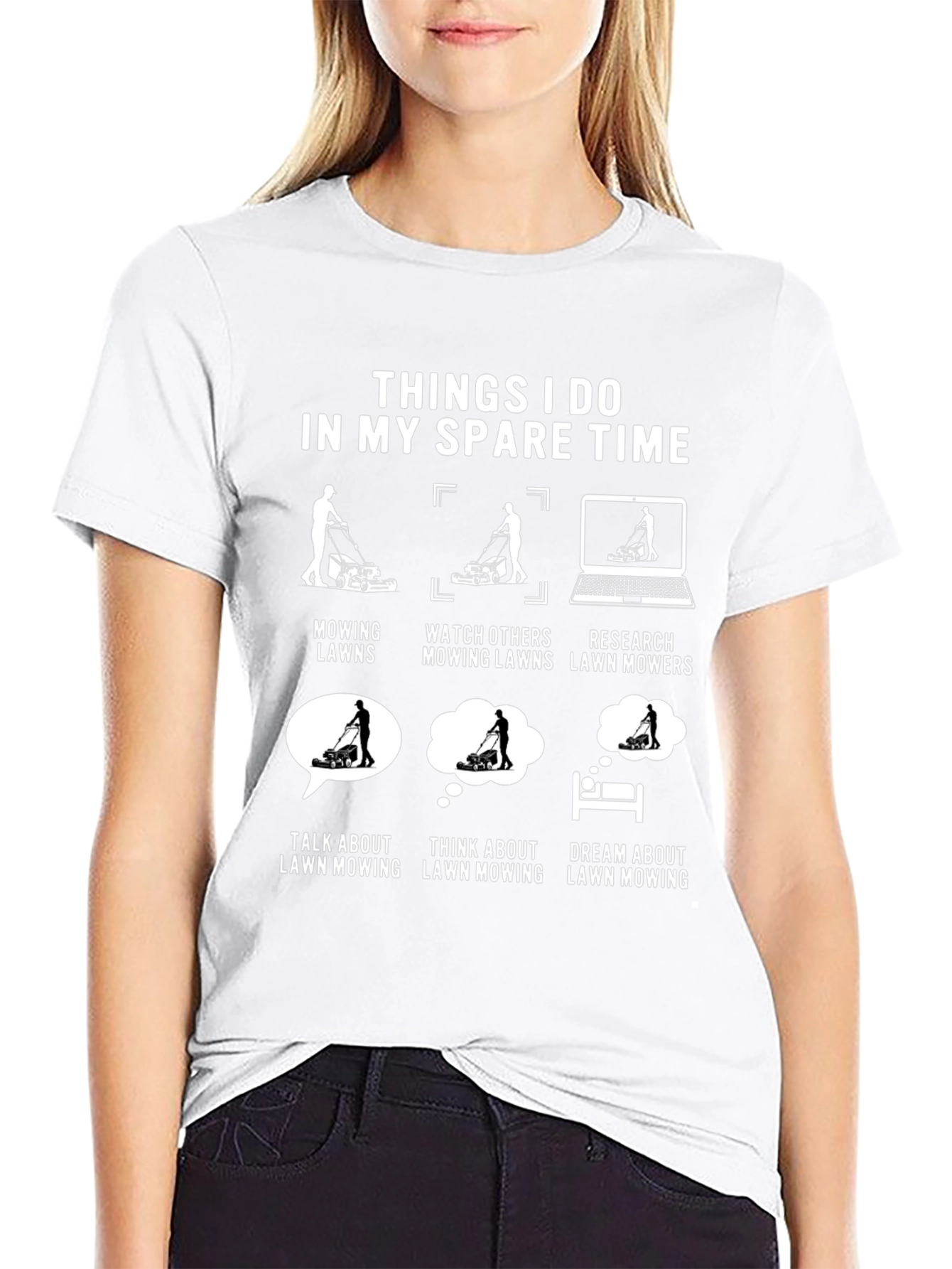 Lawn Mowing Spare Time T-Shirt