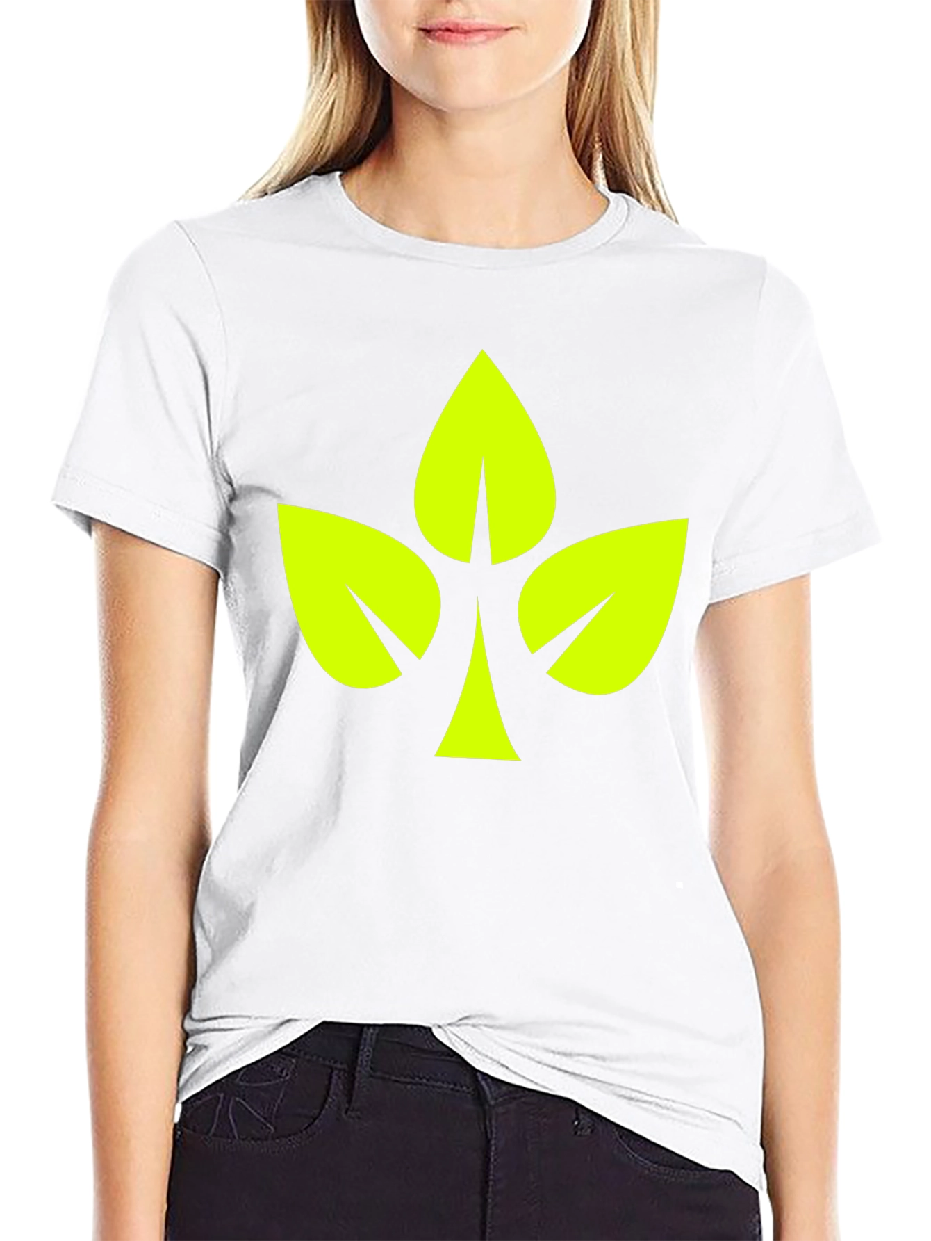 Leaf Clover Graphic Black T-Shirt