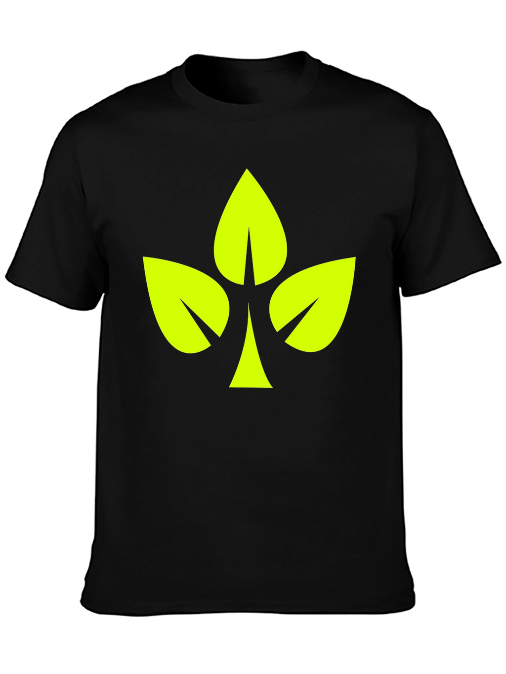 Leaf Clover Graphic Black T-Shirt