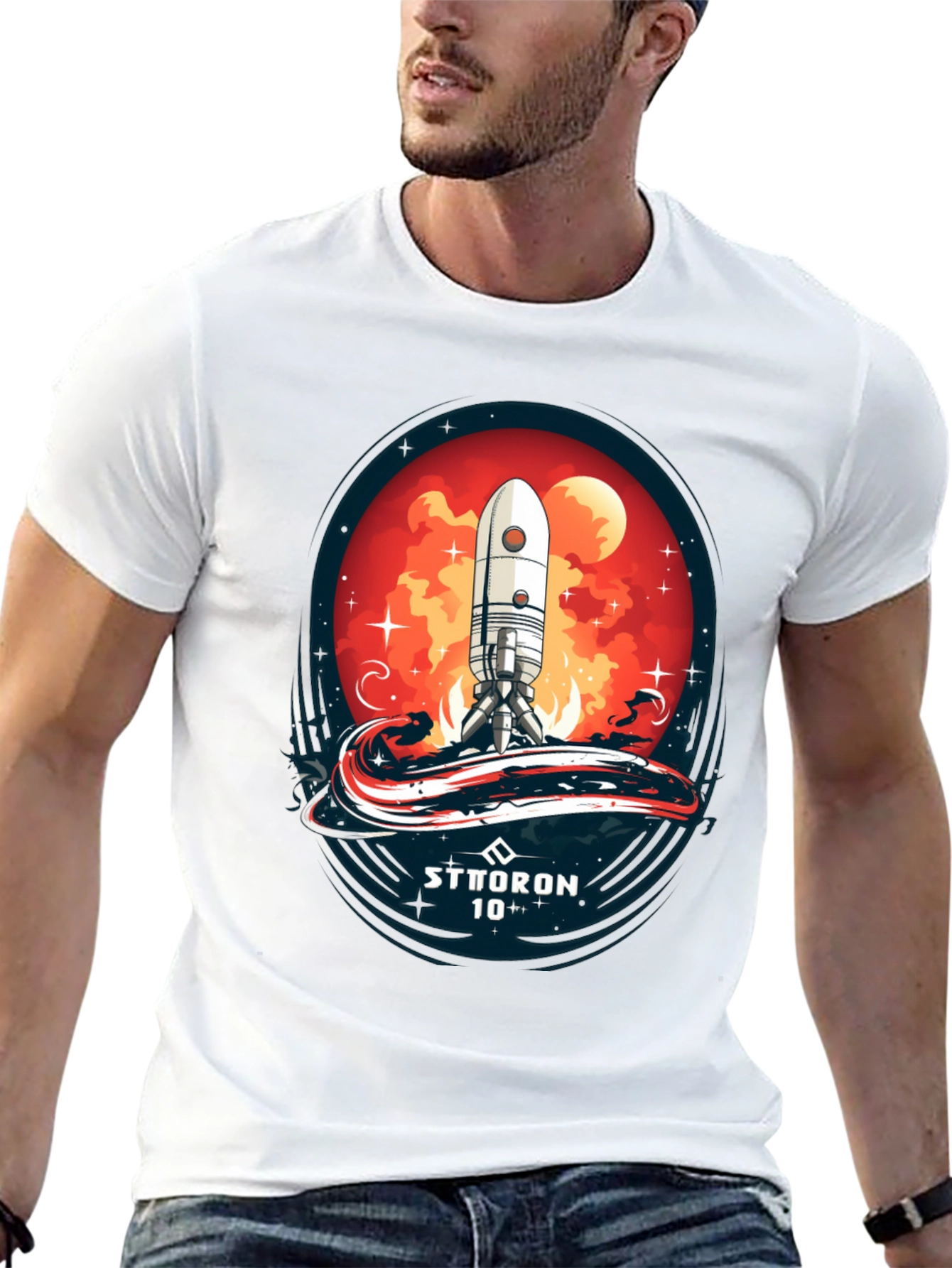 Sci-Fi Rocket Launch T-Shirt - Sttoron 10+