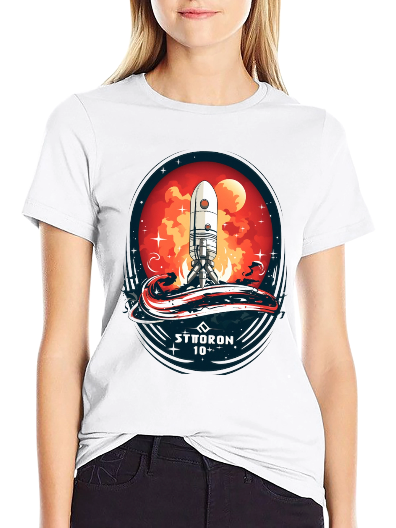 Sci-Fi Rocket Launch T-Shirt - Sttoron 10+