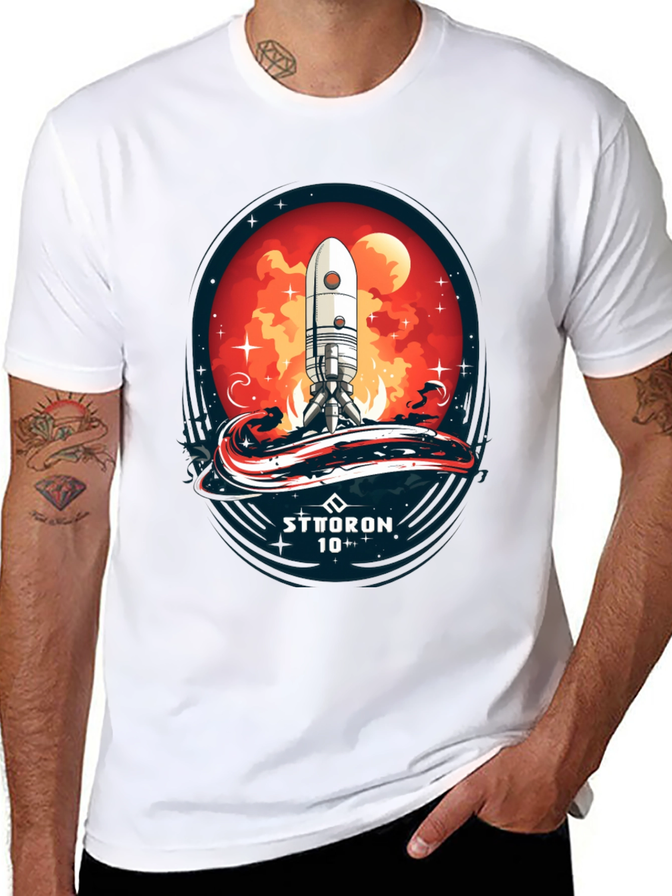 Sci-Fi Rocket Launch T-Shirt - Sttoron 10+