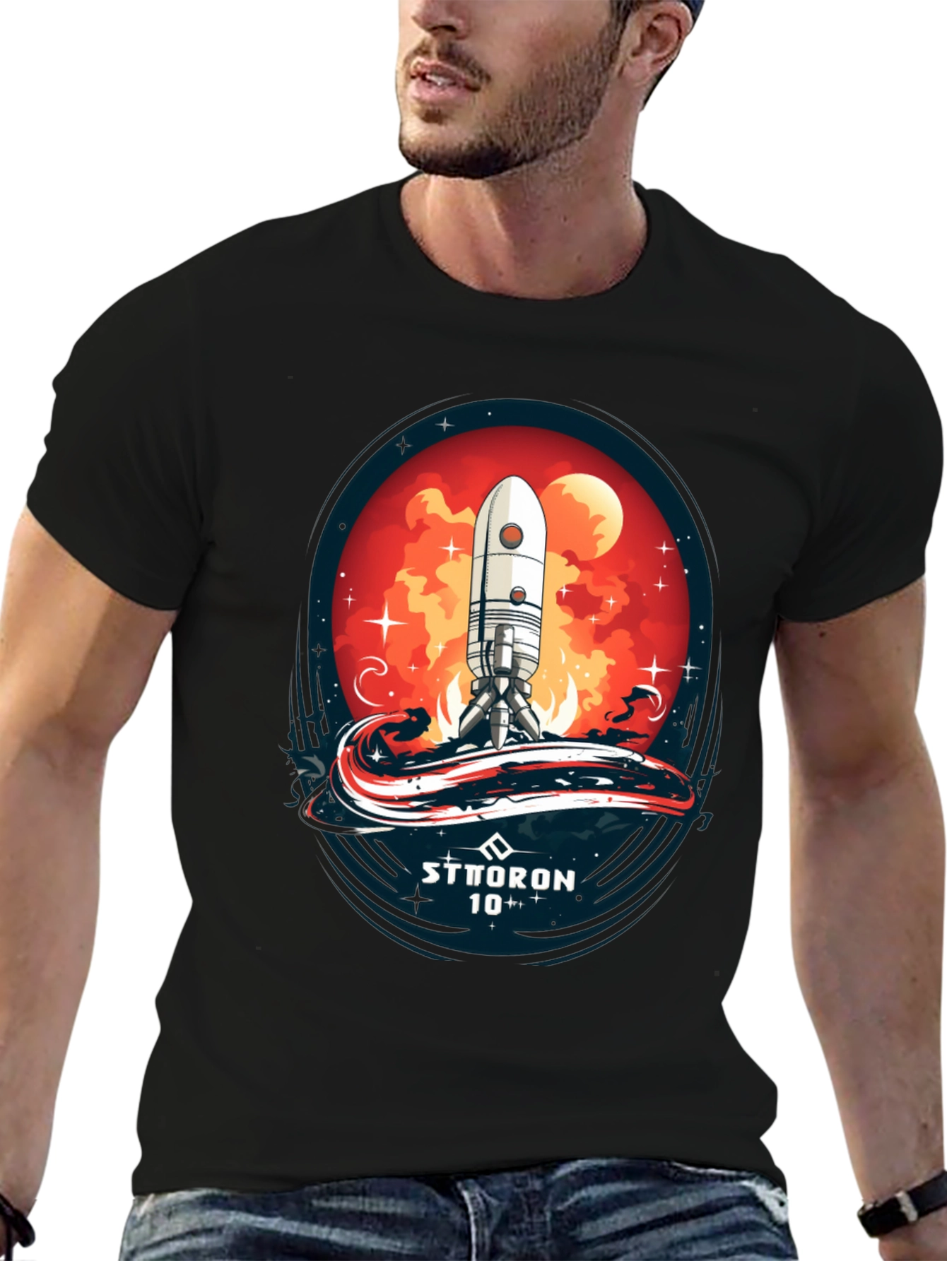 Sci-Fi Rocket Launch T-Shirt - Sttoron 10+