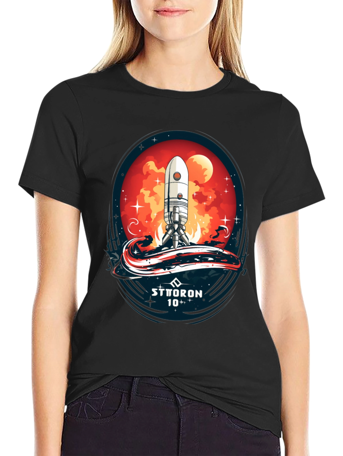Sci-Fi Rocket Launch T-Shirt - Sttoron 10+
