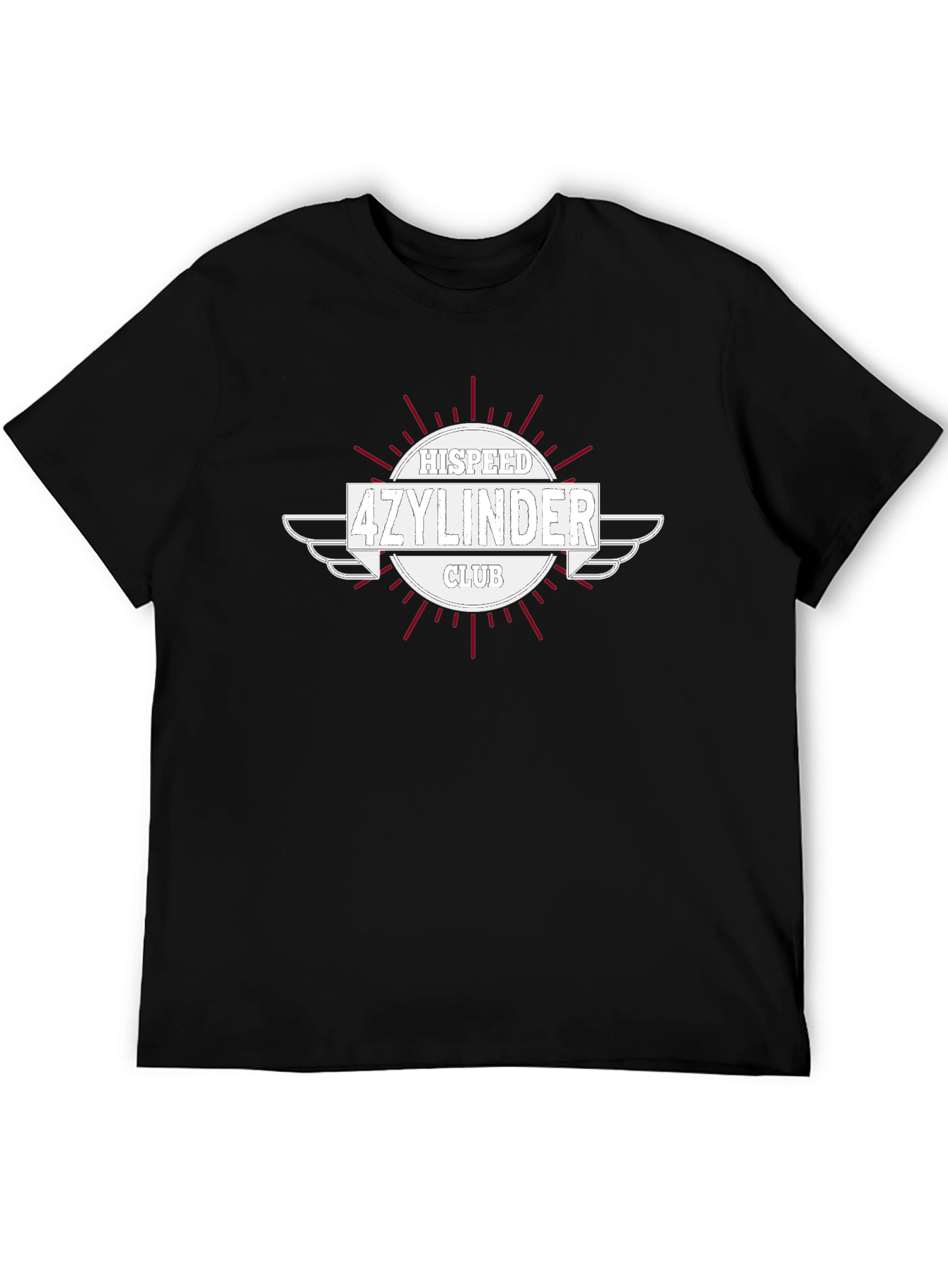HiSpeed 4Zylinder Club Black Graphic Tee