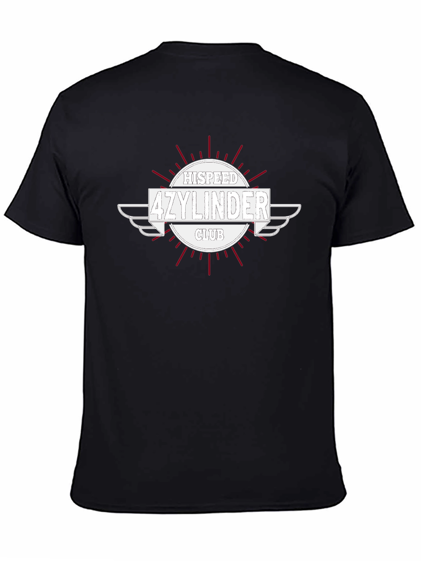 HiSpeed 4Zylinder Club Black Graphic Tee