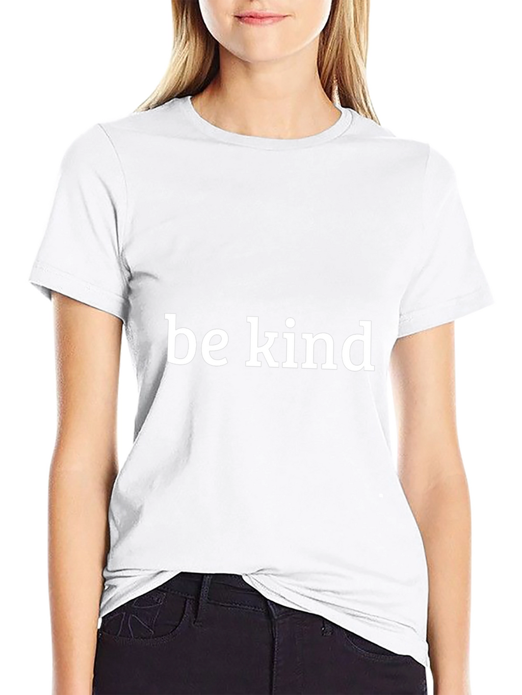 Be Kind Graphic Tee - Black Cotton Casual T-Shirt
