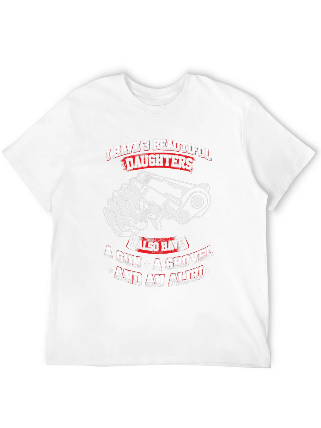 3 Daughters Gun Shovel Alibi Graphic Tee