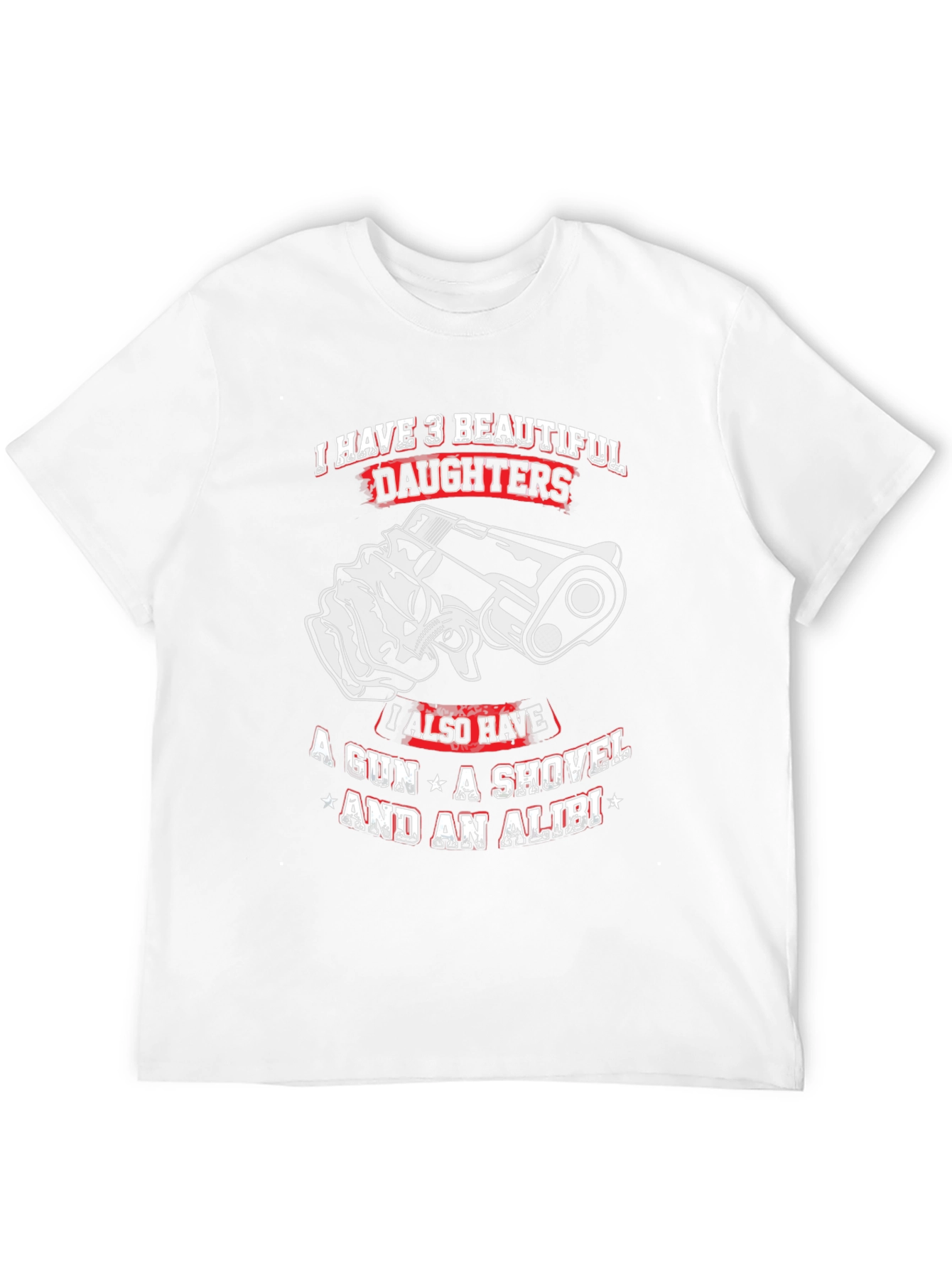 3 Daughters Gun Shovel Alibi Graphic Tee