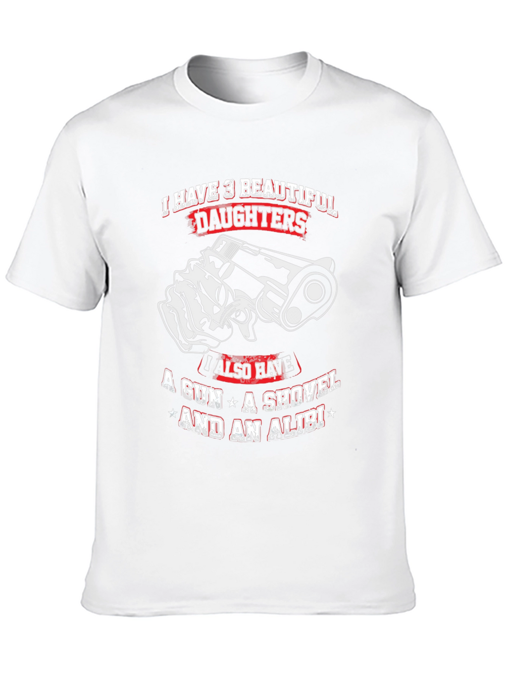 3 Daughters Gun Shovel Alibi Graphic Tee