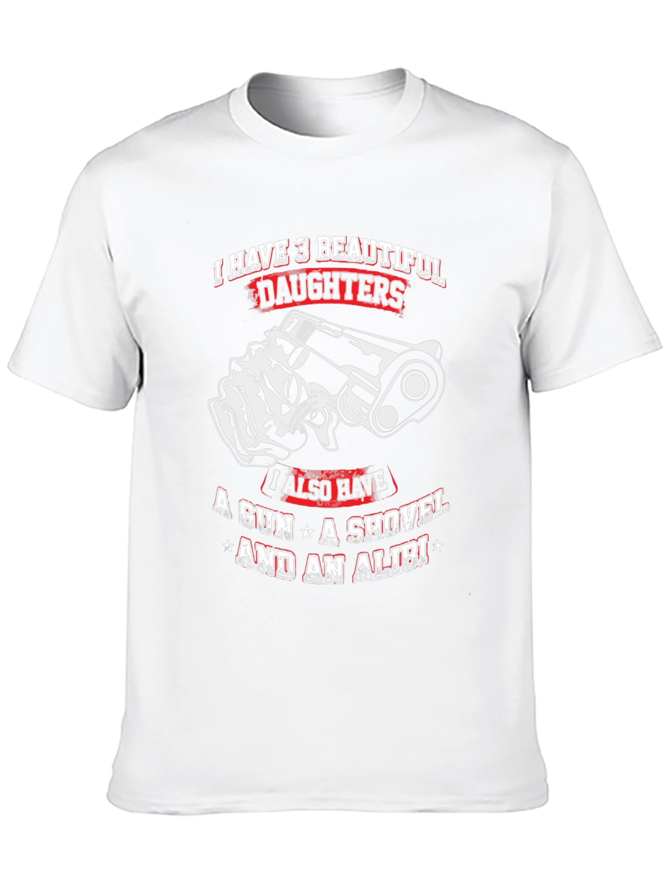 3 Daughters Gun Shovel Alibi Graphic Tee