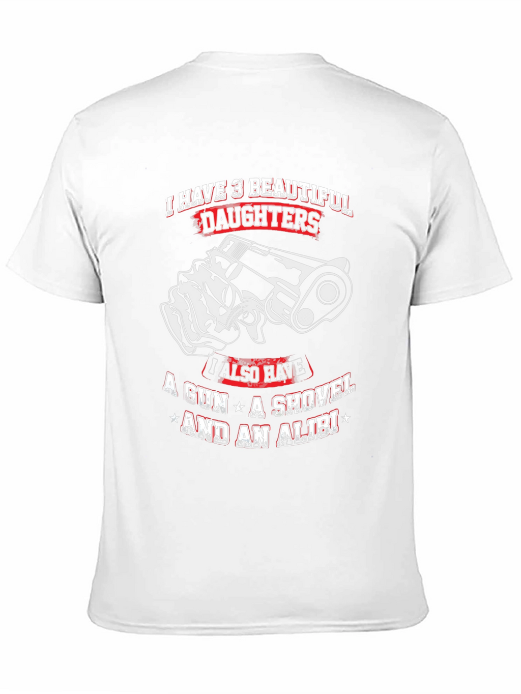 3 Daughters Gun Shovel Alibi Graphic Tee