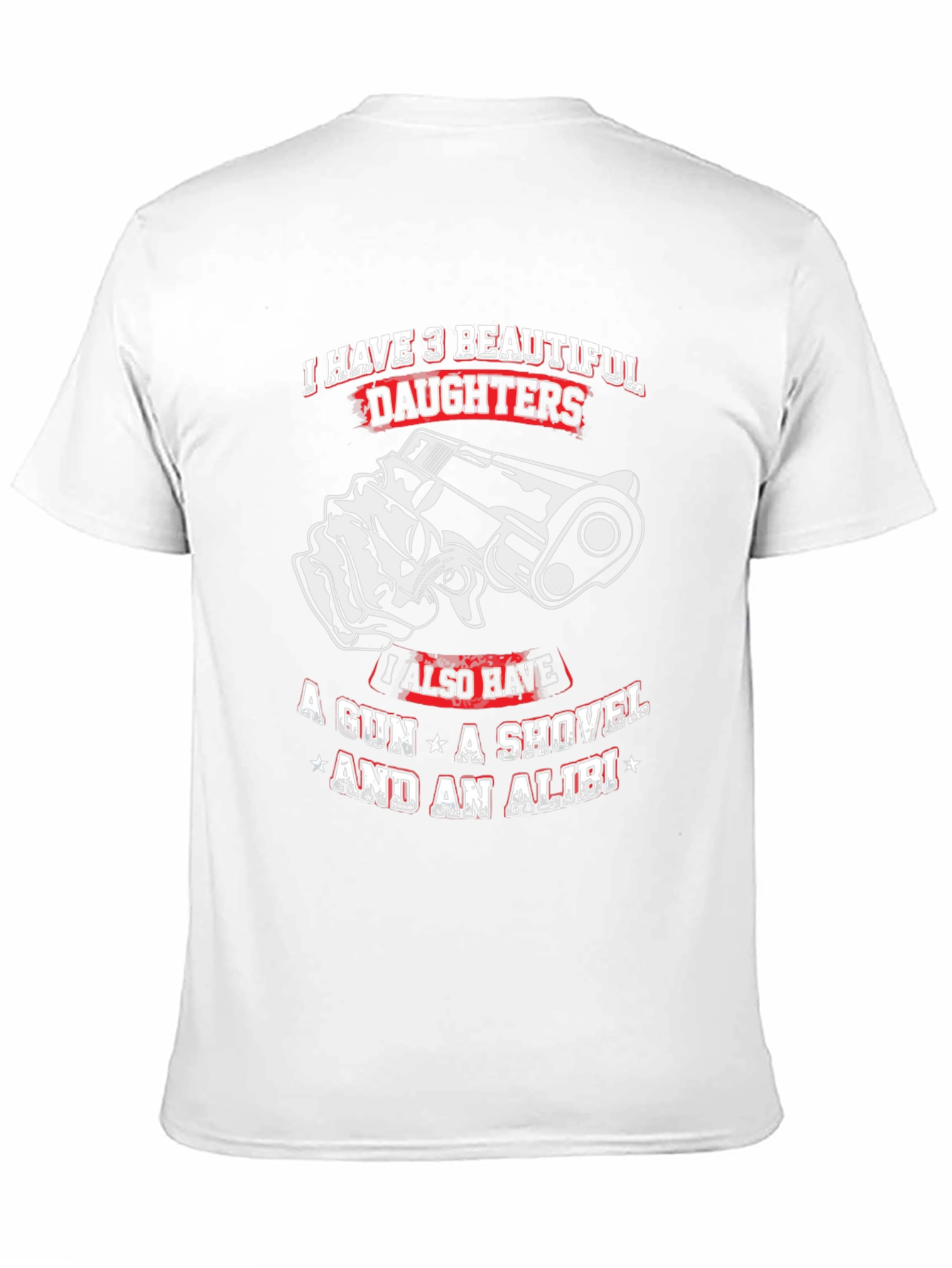 3 Daughters Gun Shovel Alibi Graphic Tee