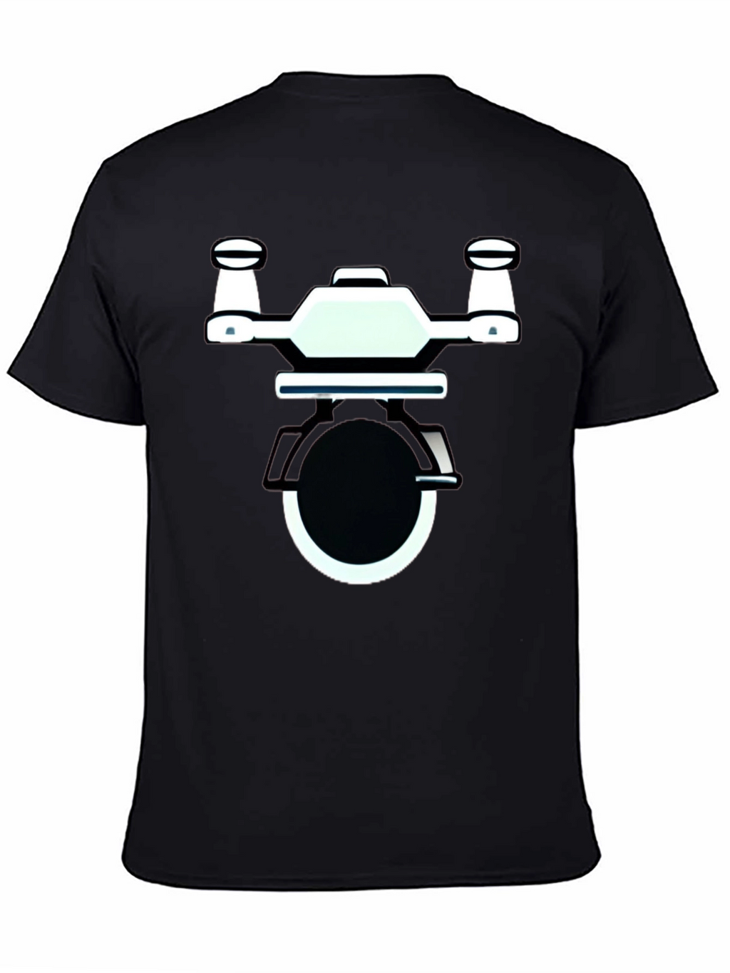 Drone Graphic Black T-Shirt | Modern Design