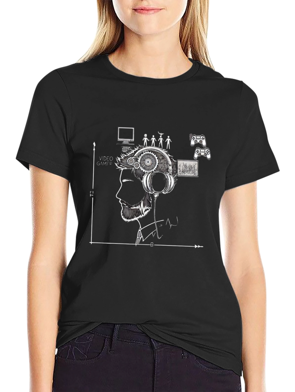 Gamer Mind T-Shirt - Black Graphic Tee