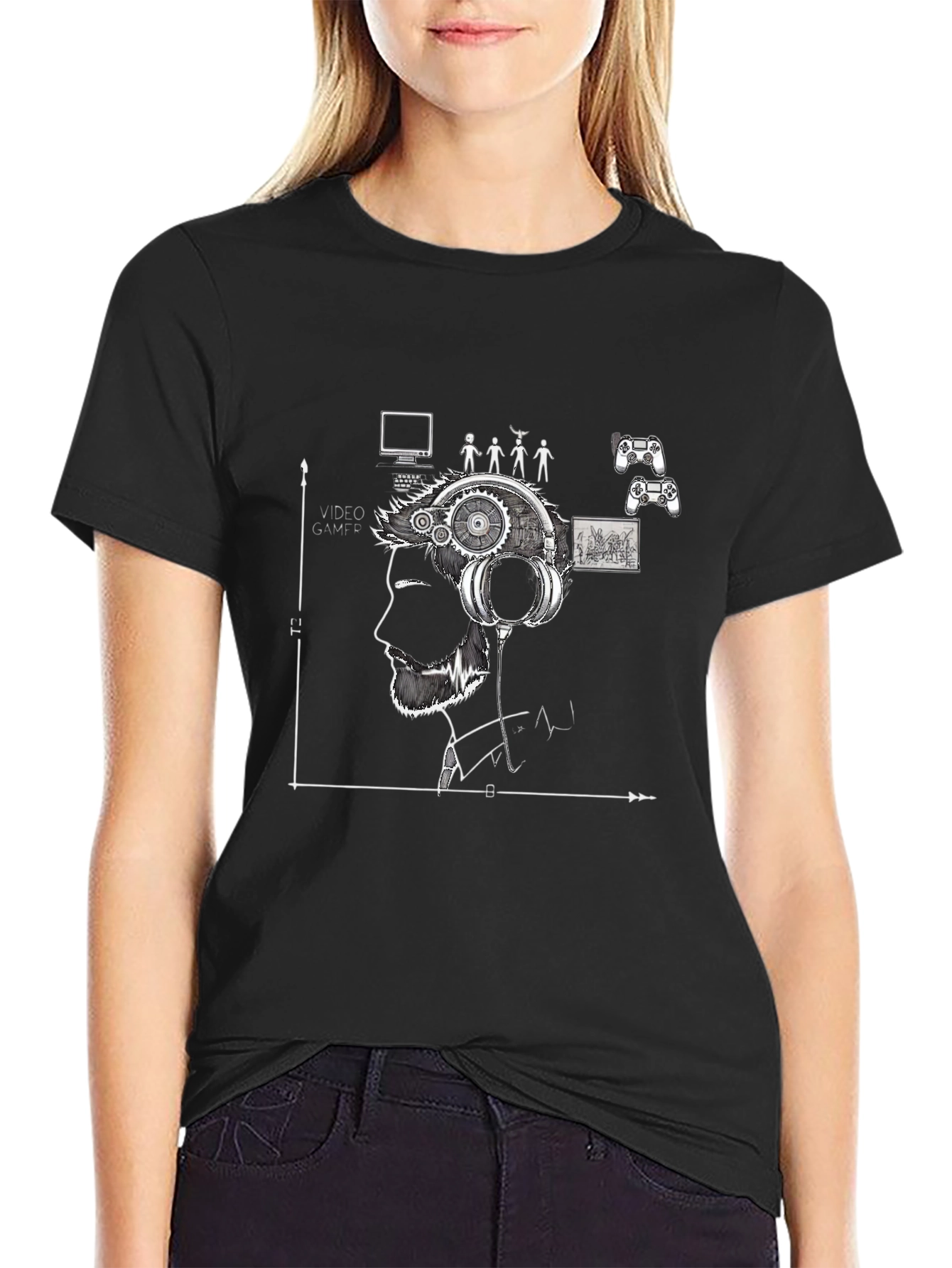 Gamer Mind T-Shirt - Black Graphic Tee