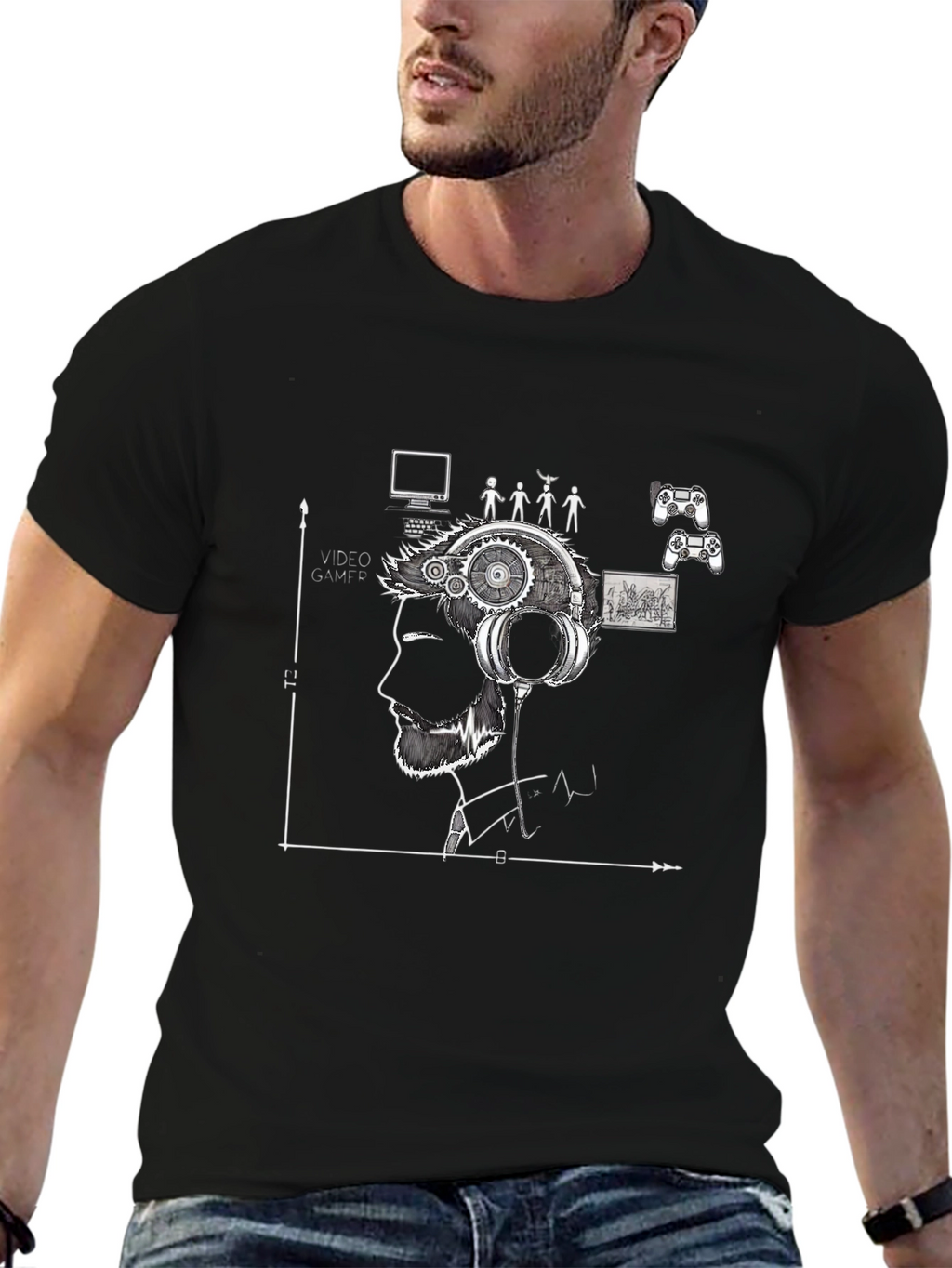 Gamer Mind T-Shirt - Black Graphic Tee