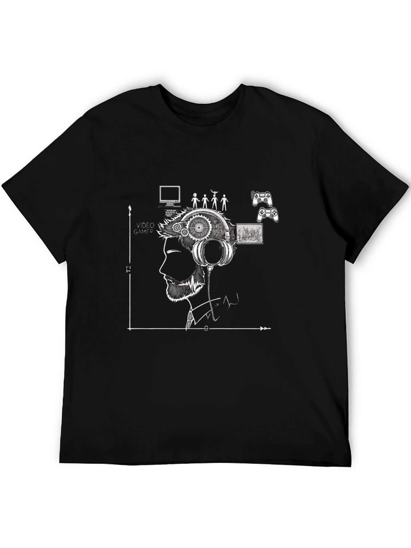 Gamer Mind T-Shirt - Black Graphic Tee
