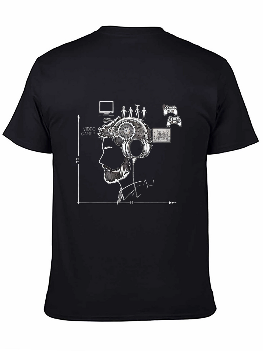 Gamer Mind T-Shirt - Black Graphic Tee