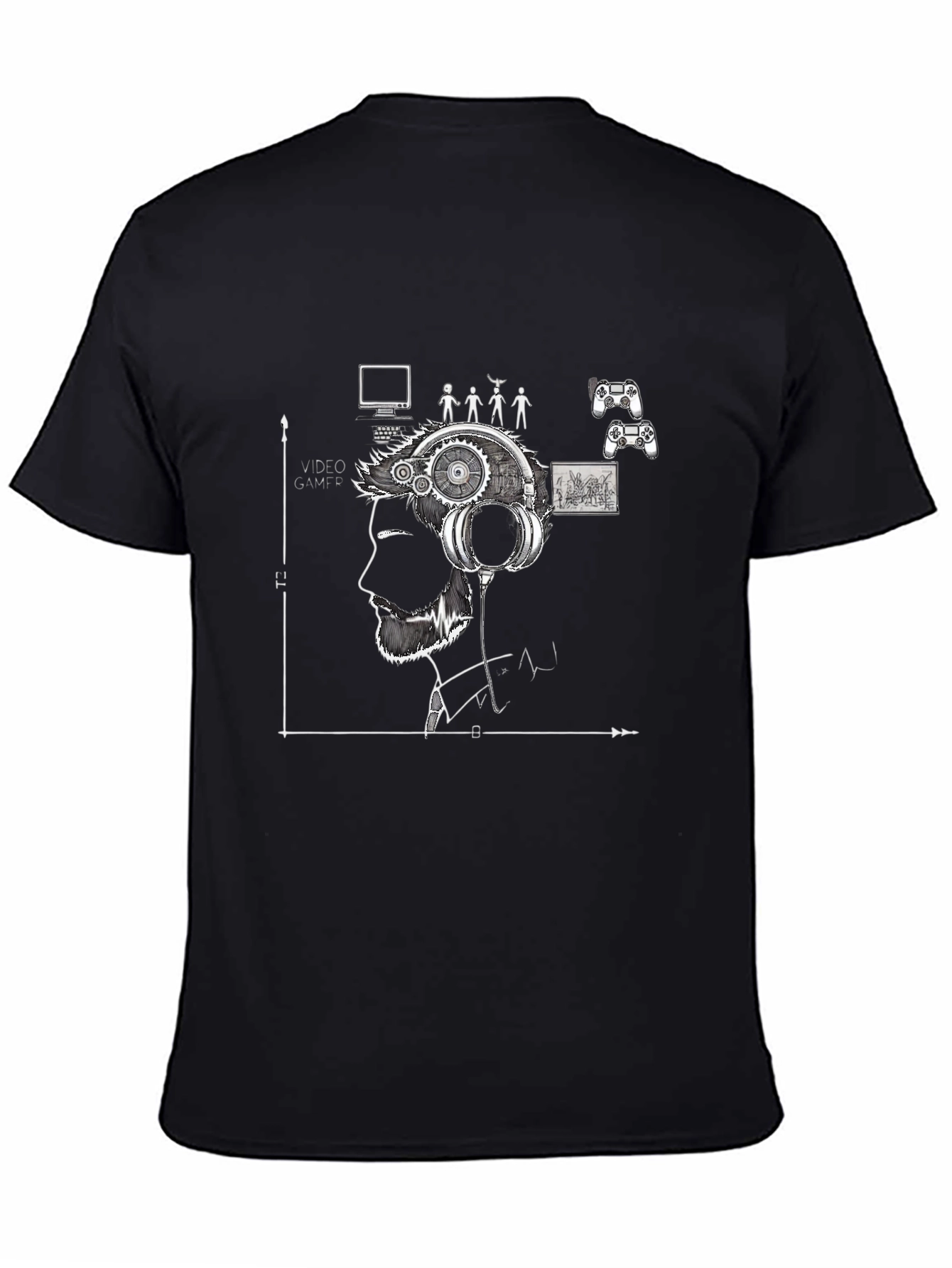Gamer Mind T-Shirt - Black Graphic Tee
